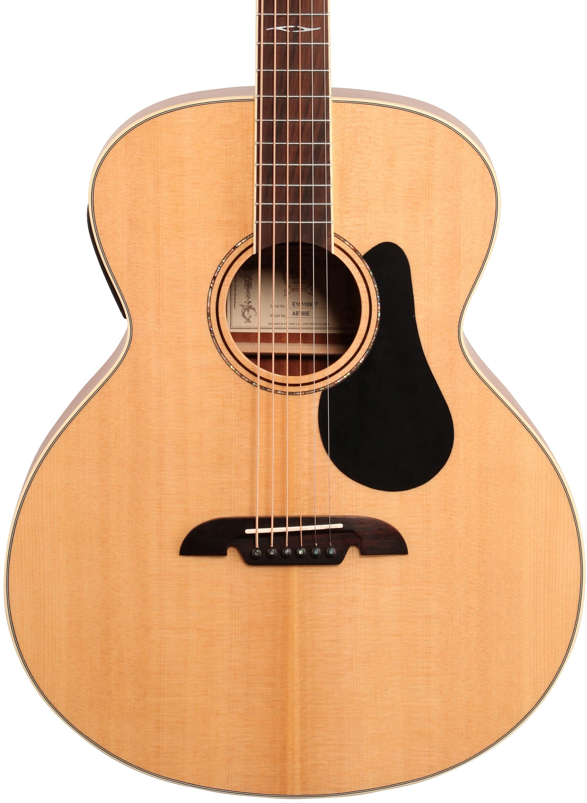 Alvarez ABT60E Baritone Acoustic-Electric Guitar, Natural, Body Straight Front