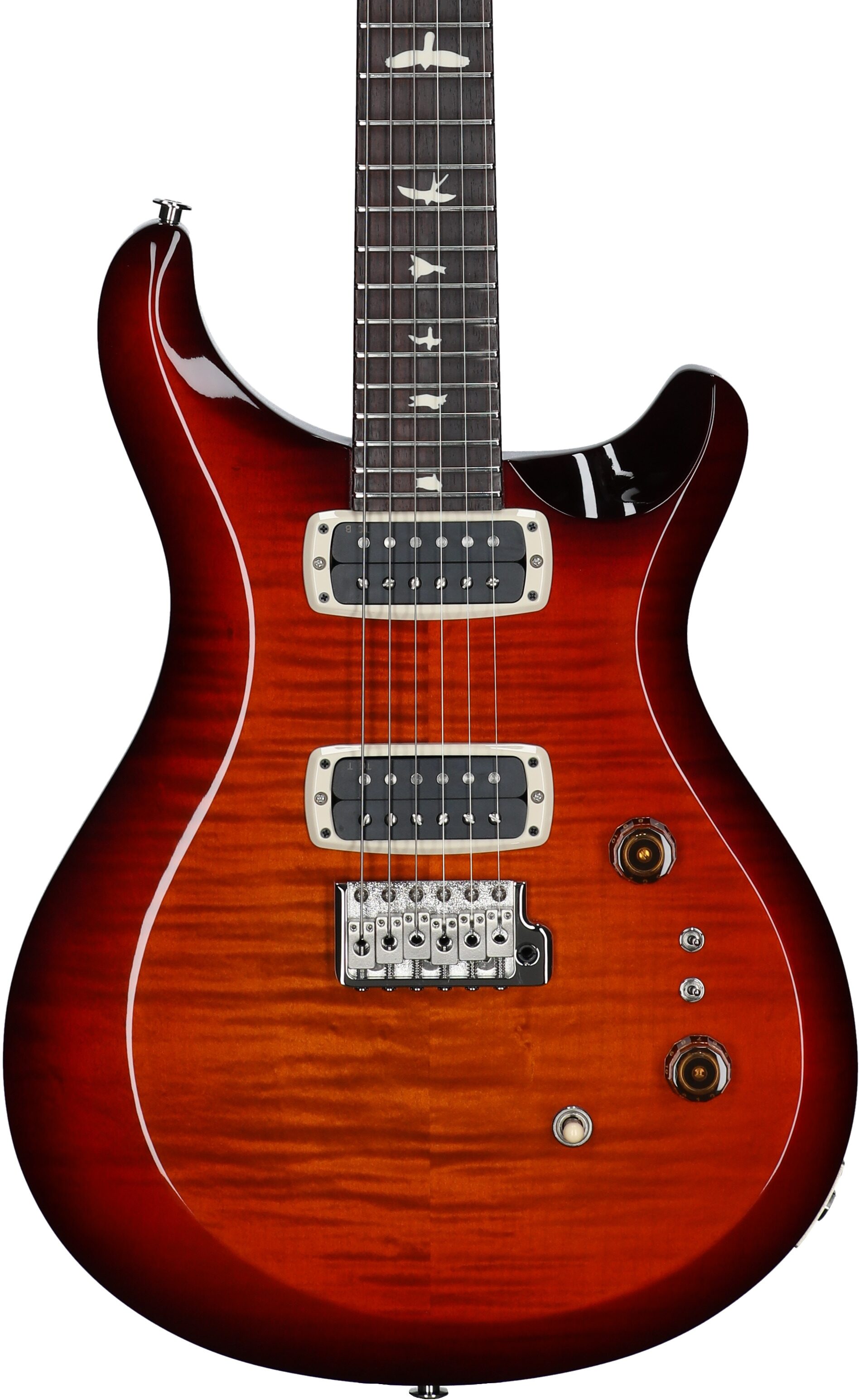 PRS Paul Reed Smith S2 Custom 24-08 Electric Guitar (with Gig Bag), Dark Cherry Sunburst, Body Straight Front