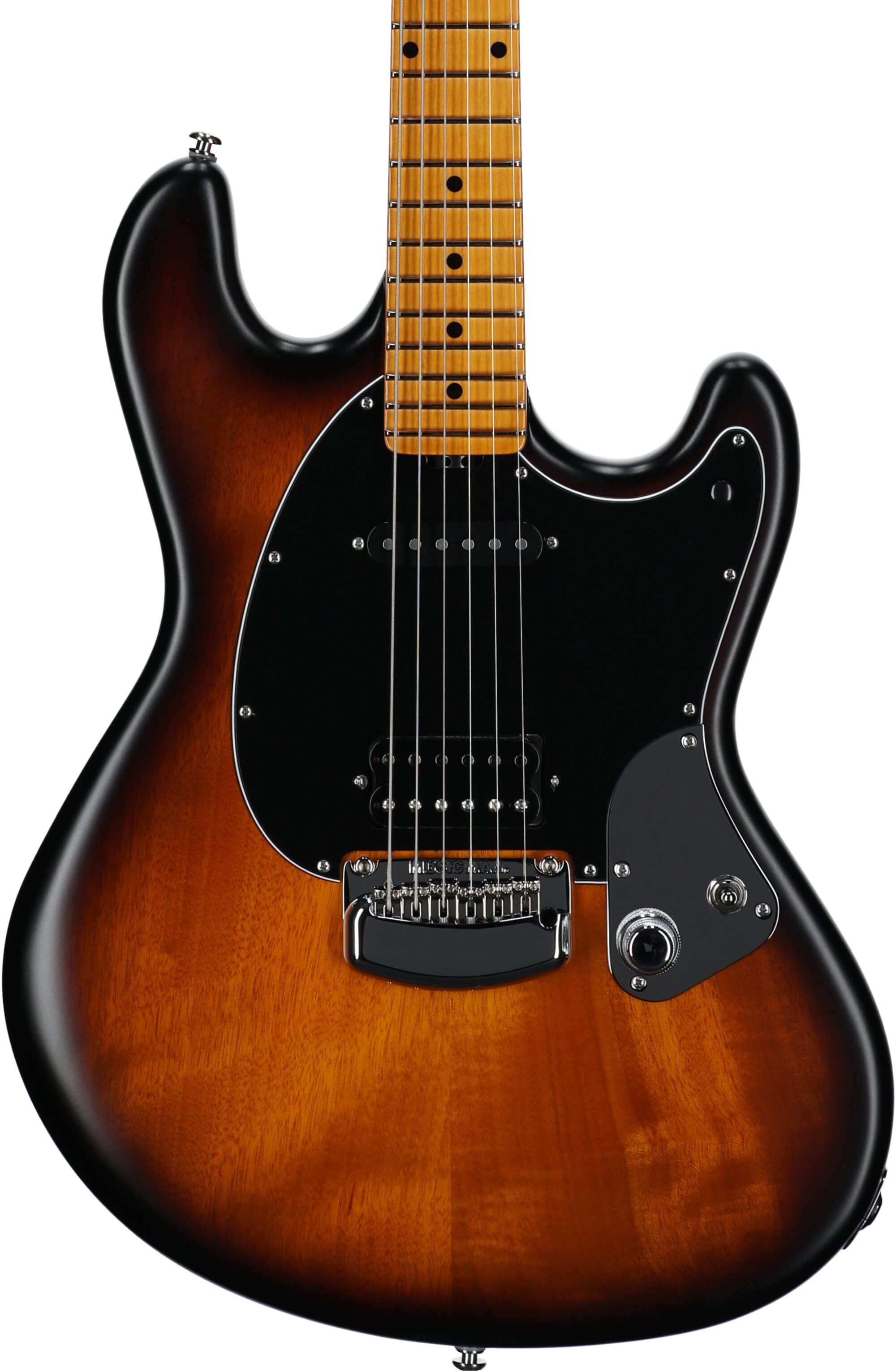 Ernie Ball Music Man Dustin Kensrue StingRay Electric Guitar, Deep Satin Burst, Body Straight Front