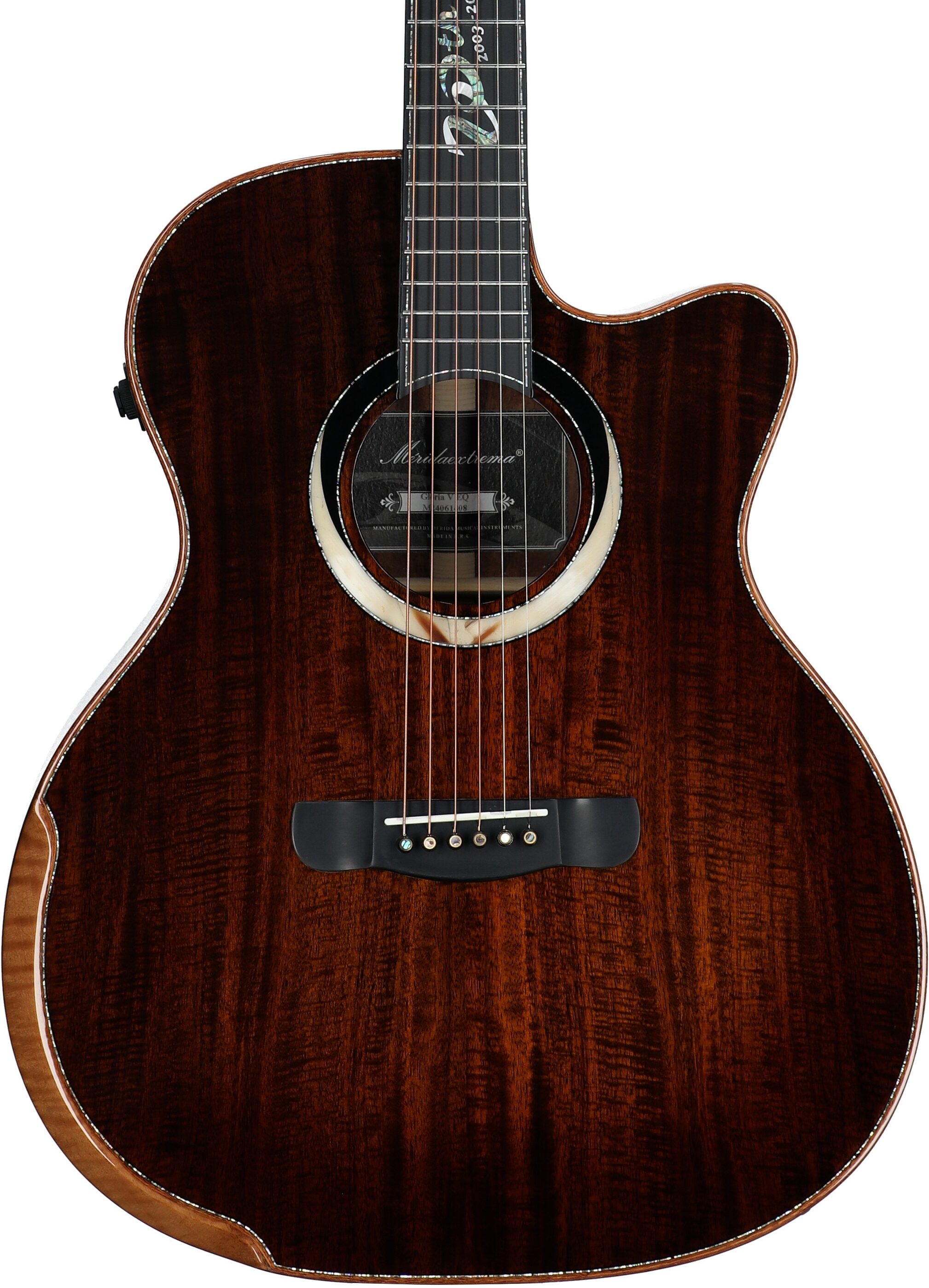 Merida Gloria V Grand Auditorium Acoustic-Electric Guitar (with Gig Bag), New, Body Straight Front