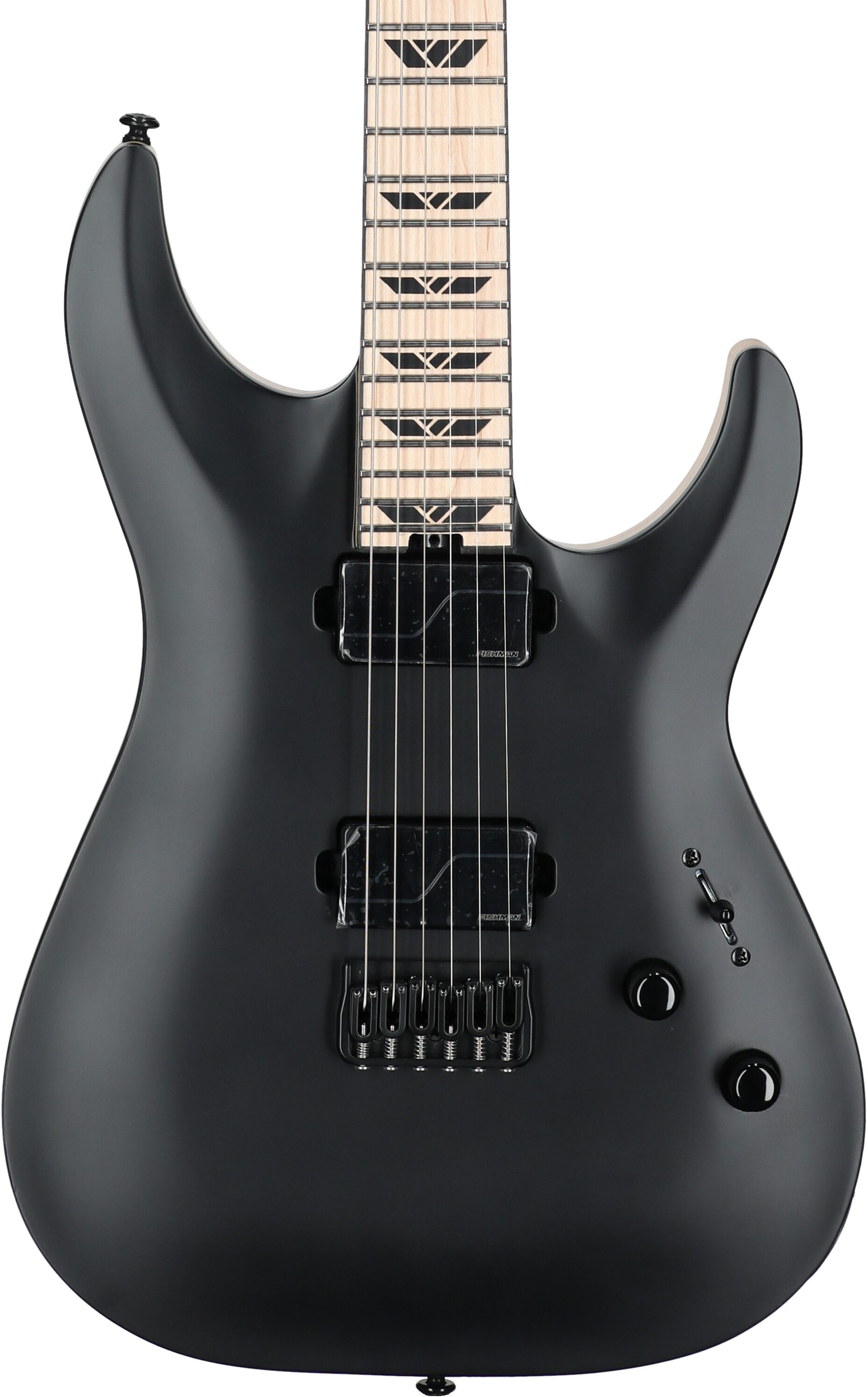 Schecter C1 SLS Custom Electric Guitar, Satin Black, Body Straight Front