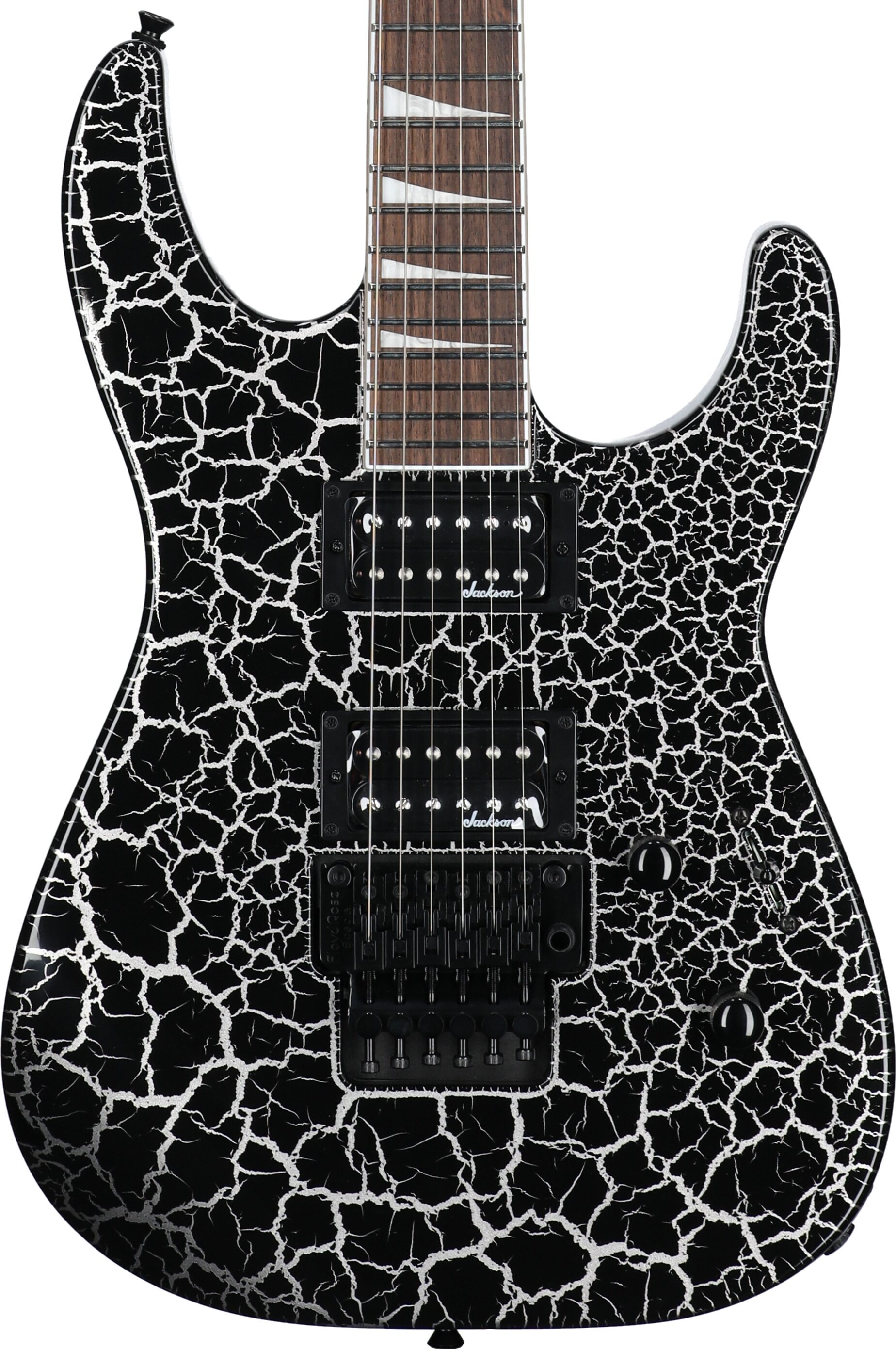 Jackson X Series Soloist SLX DX Crackle Electric Guitar, Silver Mercury Crackle, Body Straight Front