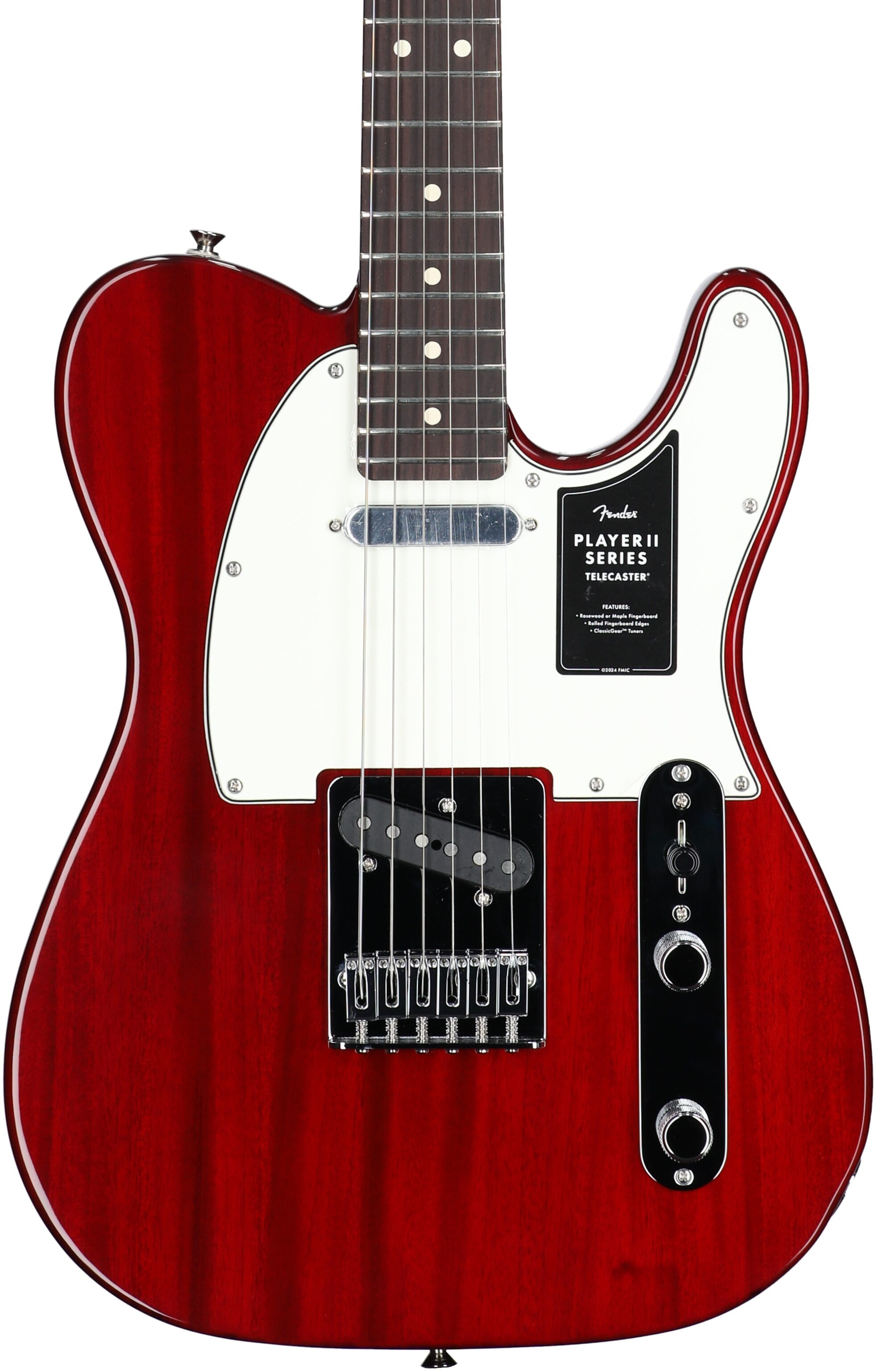 Fender Player II Telecaster Chambered Mahogany Electric Guitar, Transparent Cherry, Open Box (Very Good), Body Straight Front