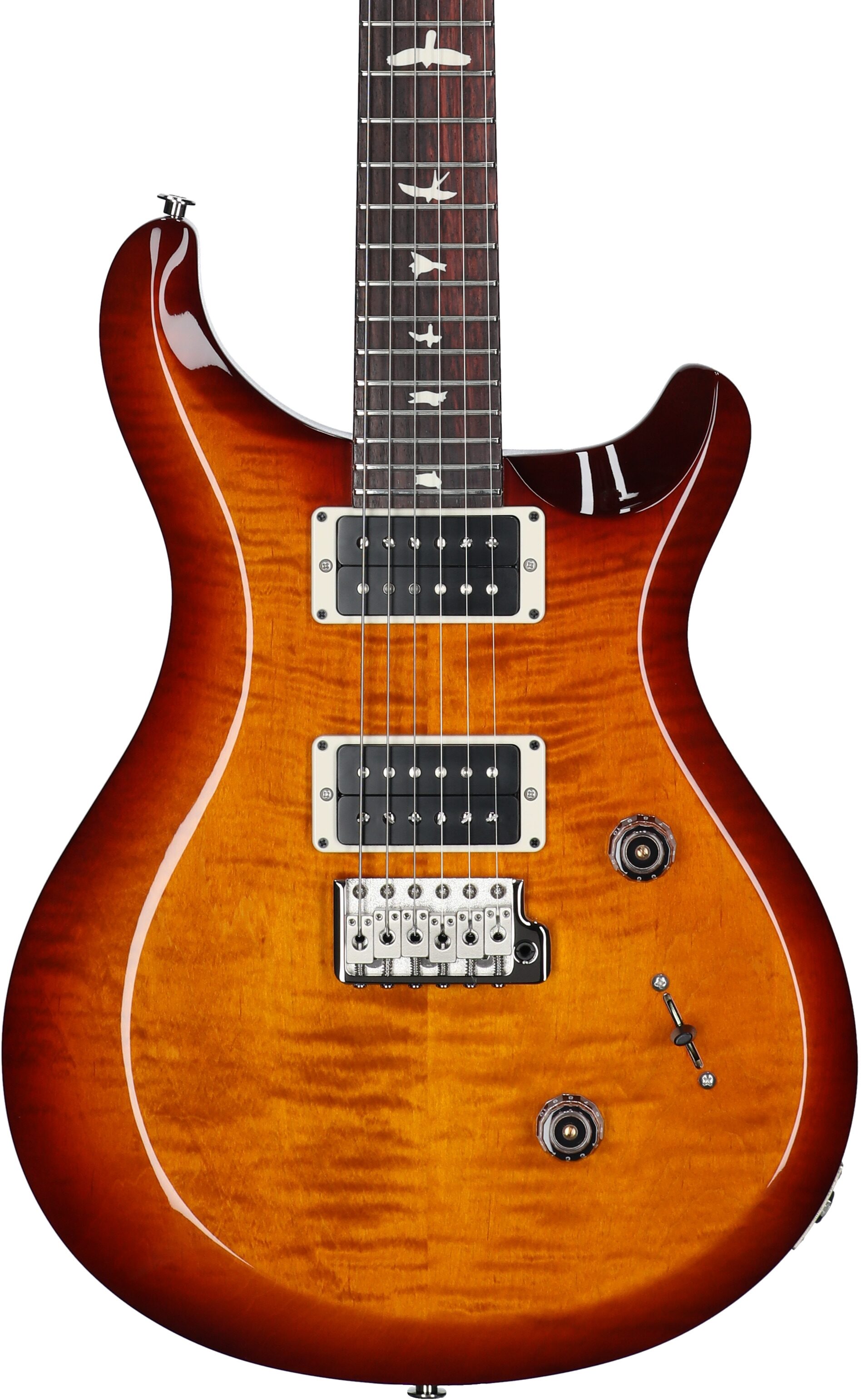 PRS Paul Reed Smith S2 Custom Color 24 Electric Guitar (with Gig Bag), Dark Cherry Sunburst, Body Straight Front