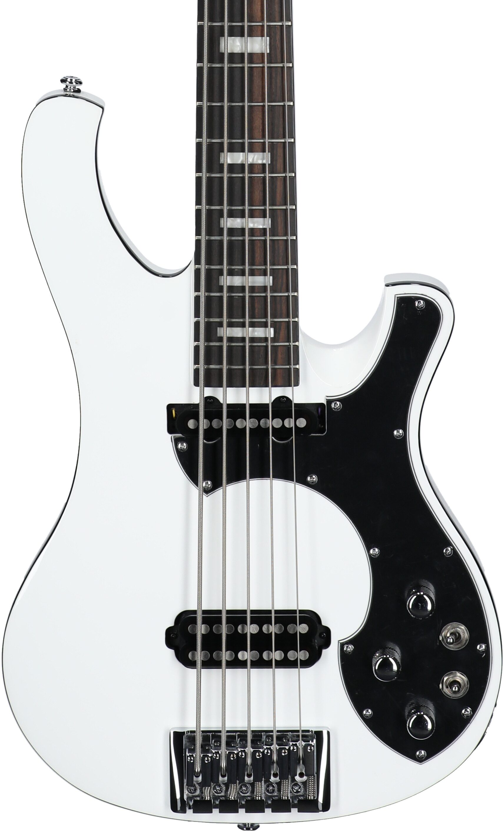 Schecter Stargazer 5 Electric Bass, Gloss White, Body Straight Front