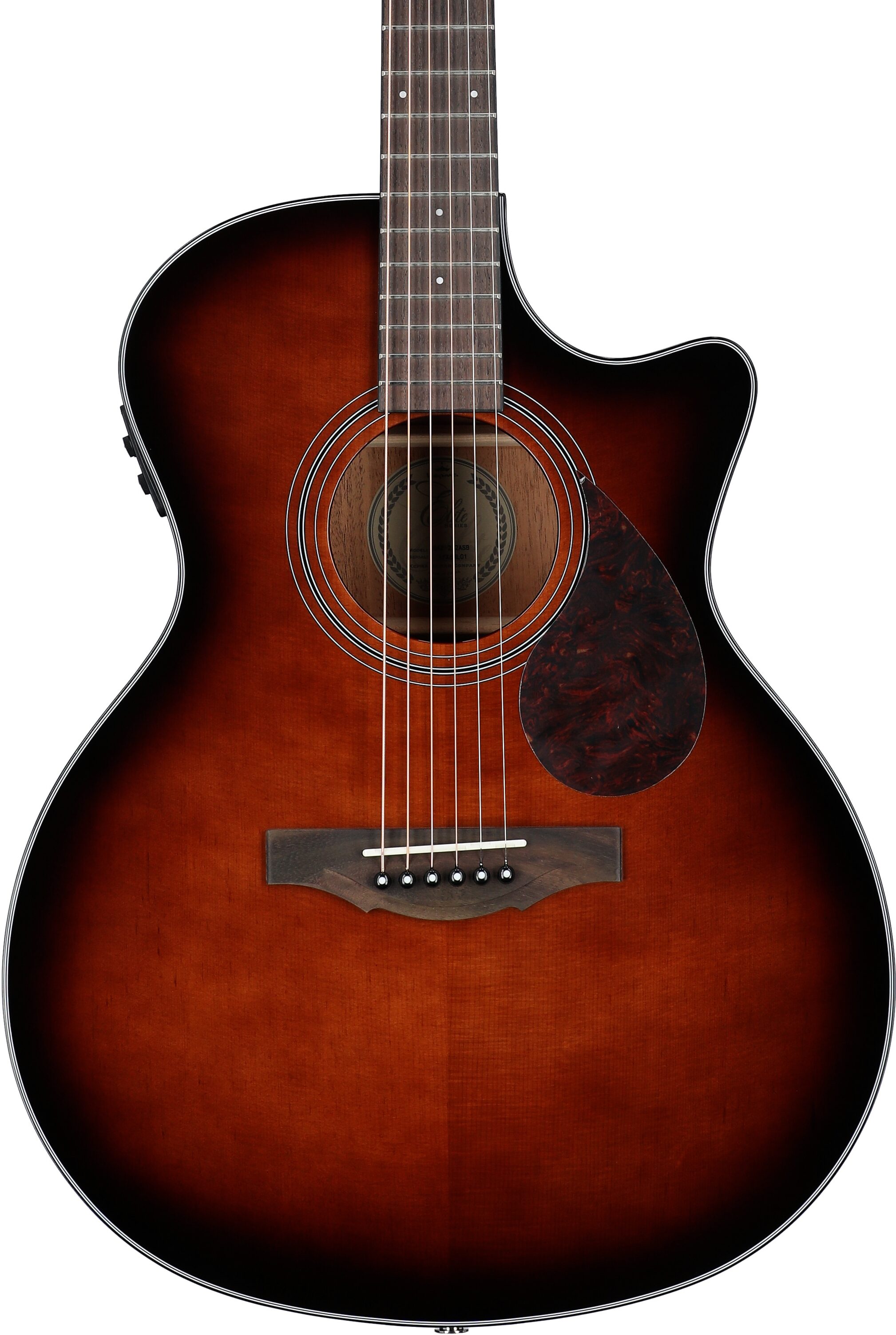Kepma Elite Series GA2-232 Acoustic-Electric Guitar (with Gig Bag), Sunburst, Body Straight Front