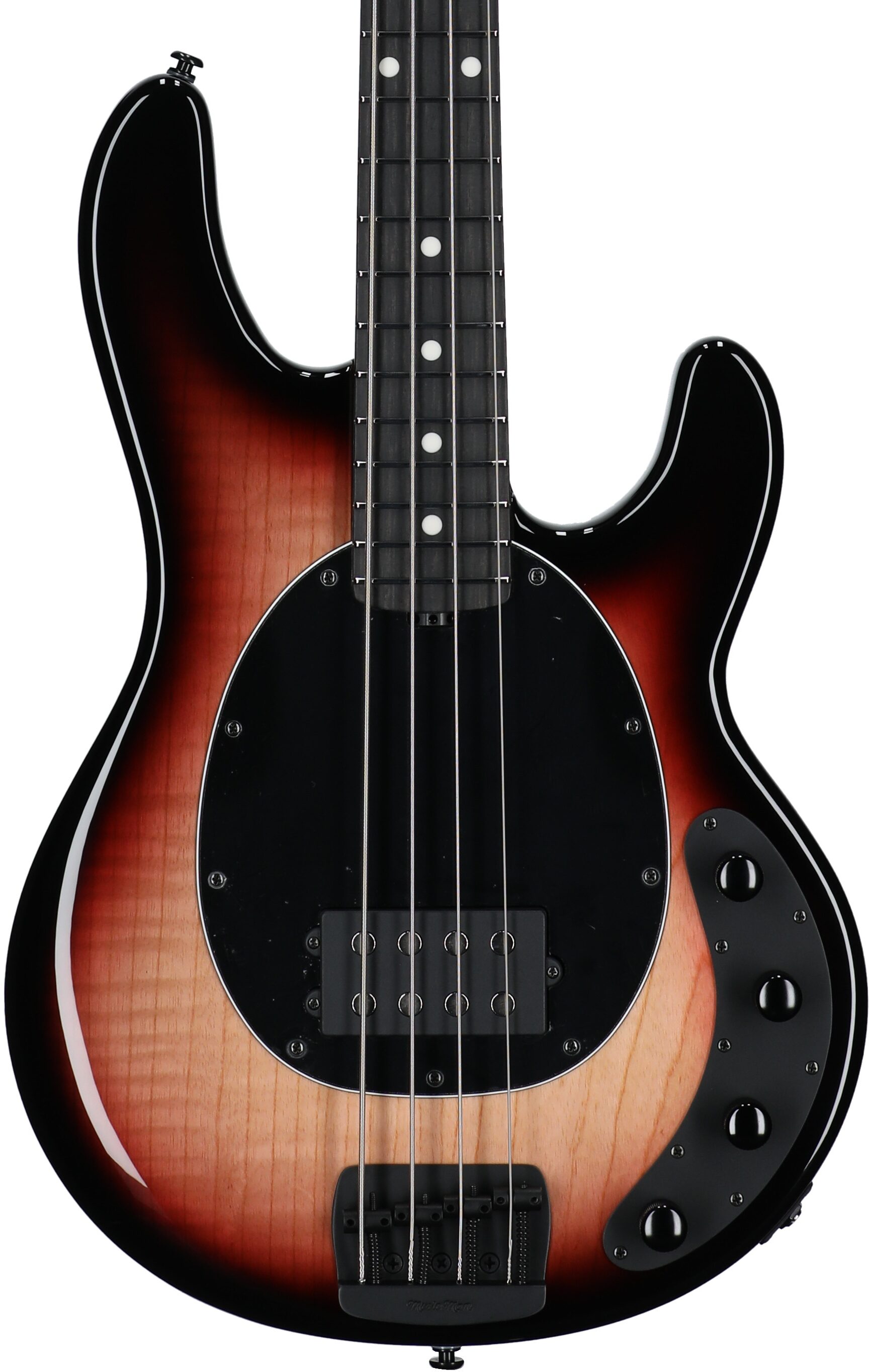Ernie Ball Music Man StingRay Special Electric Bass (with Case), Faded Vintage Sunburst, Body Straight Front