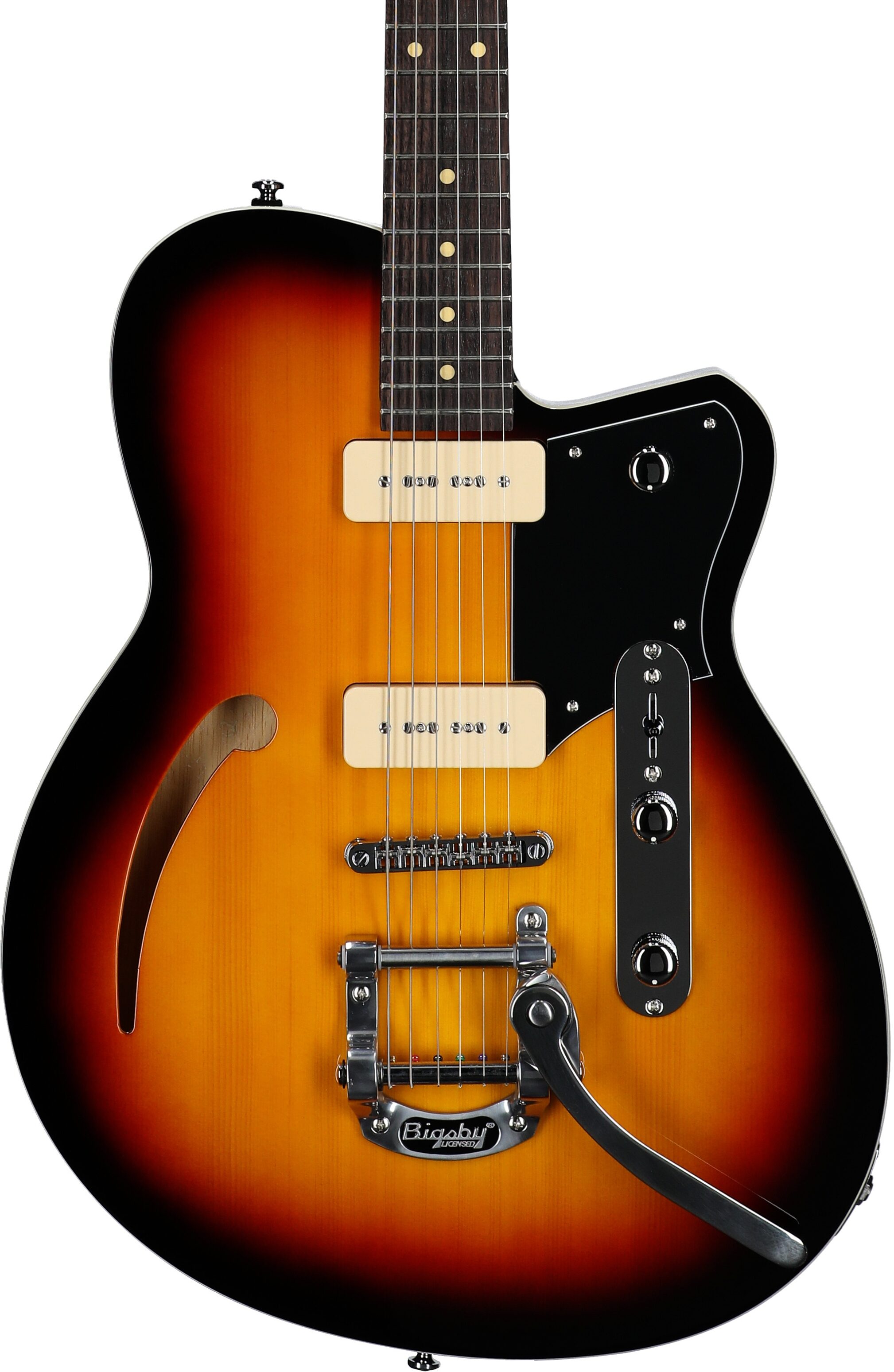Reverend Club King 290 Electric Guitar, 3-Tone Sunburst, Body Straight Front