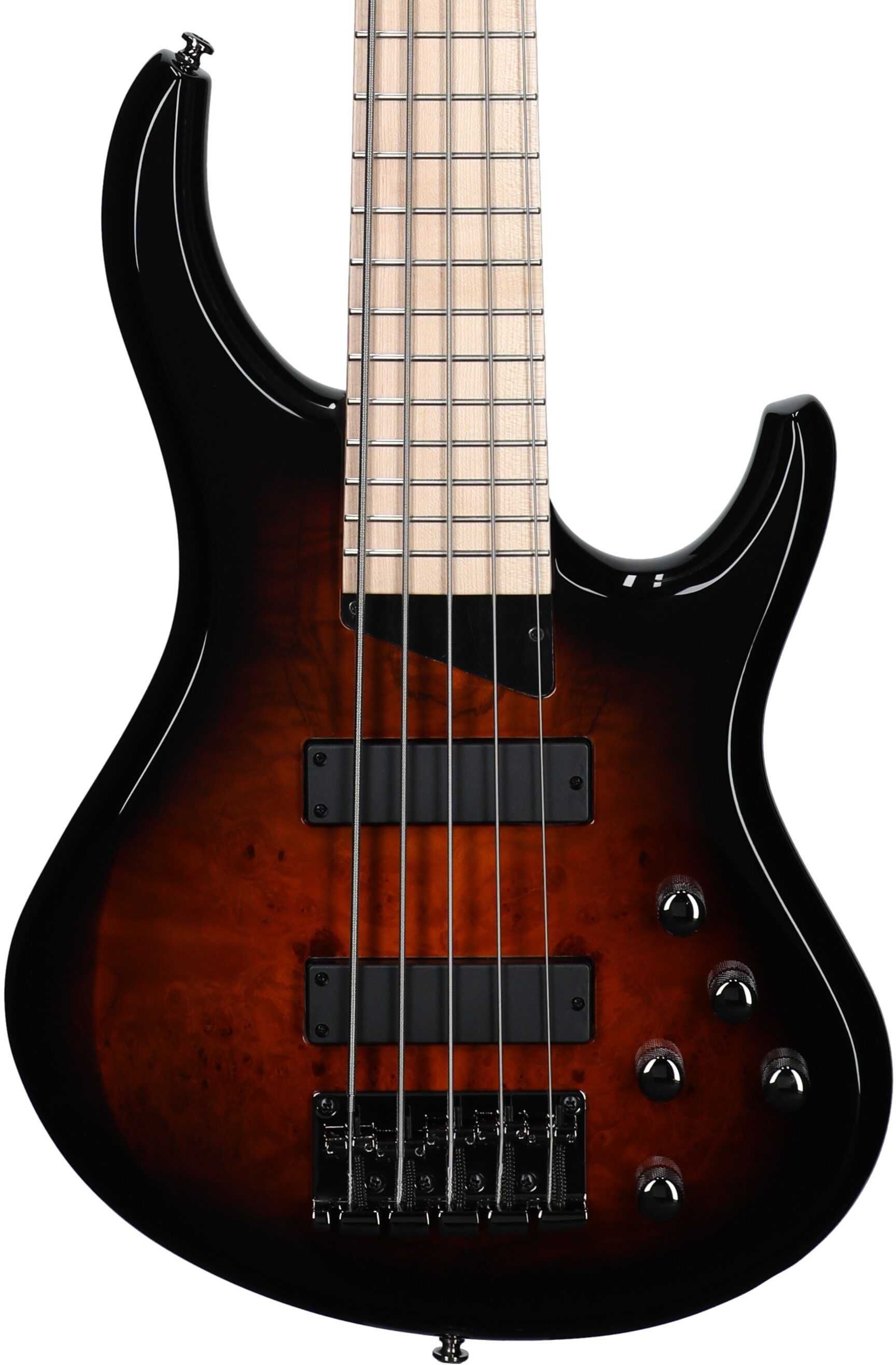 MTD Kingston Z5MP Electric Bass, 5-String (with Maple Fingerboard), Tobacco Sunburst, Open Box (Very Good), Body Straight Front