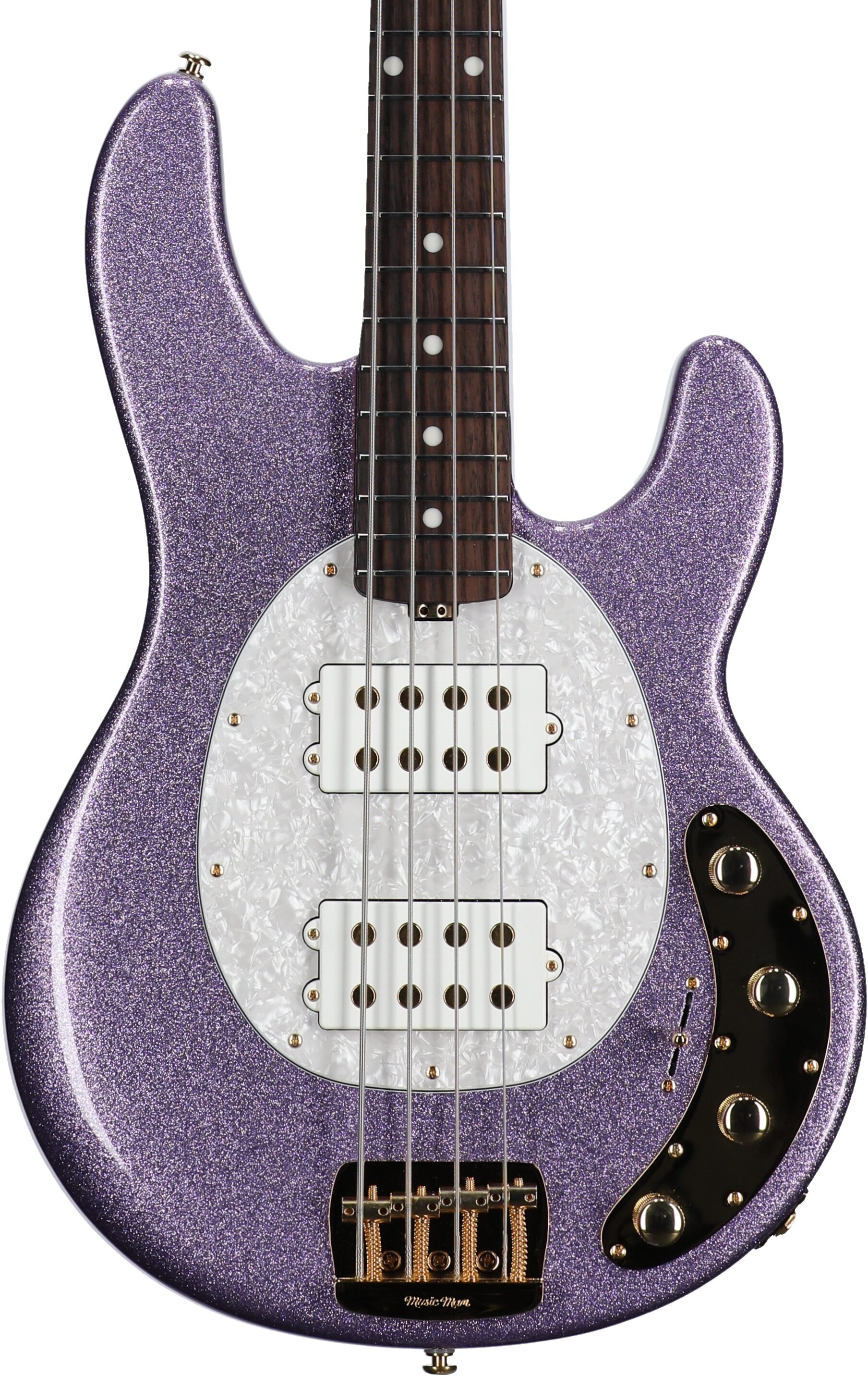 Ernie Ball Music Man StingRay Special HH Electric Bass (with Case), Amethyst Sparkle, Body Straight Front