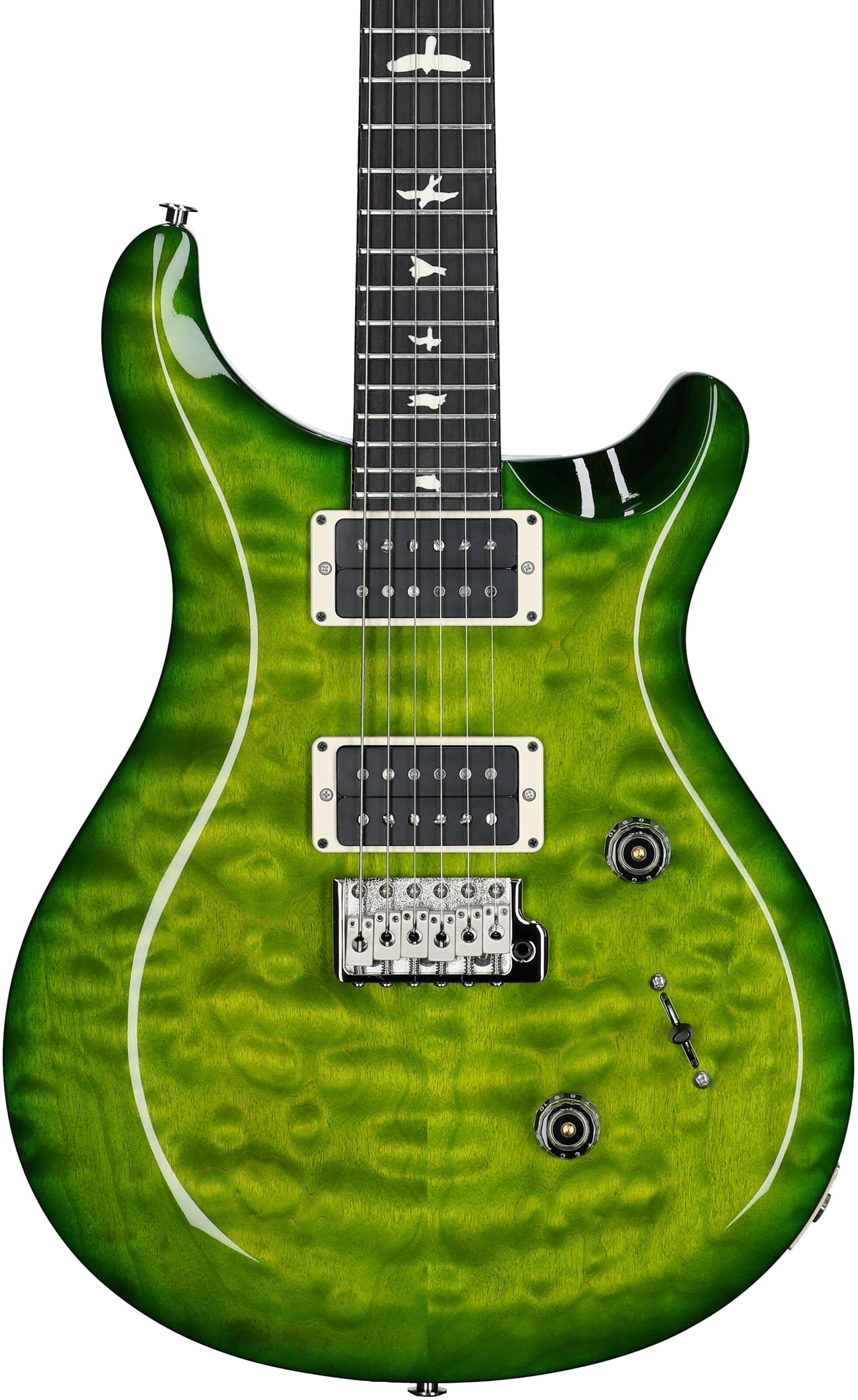 PRS Paul Reed Smith S2 Custom 24 Quilt Electric Guitar (with Gig Bag), Eriza Verde, Body Straight Front