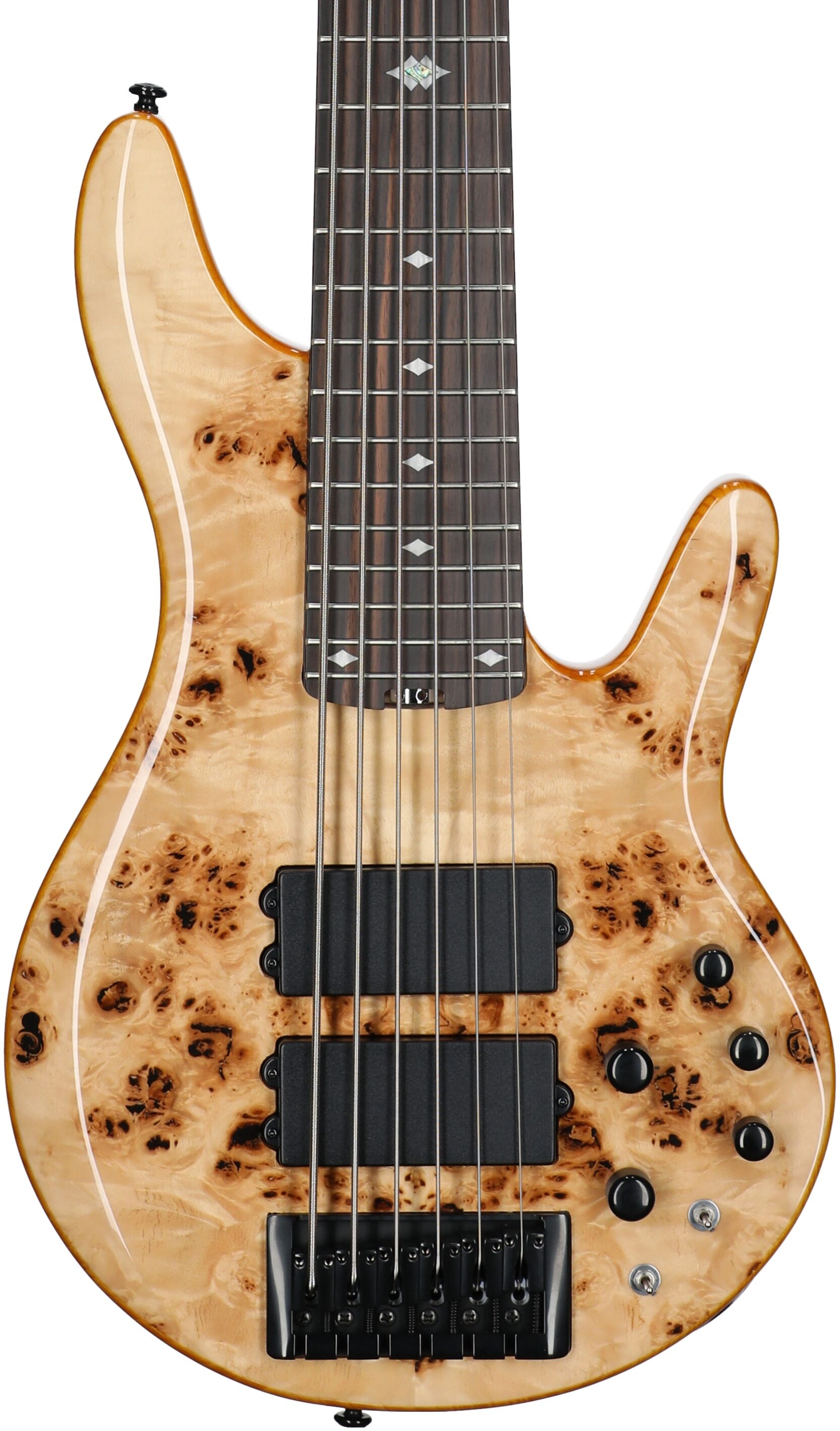 Michael Kelly Pinnacle 6 Electric Bass, 6-String, Natural Burl, Body Straight Front