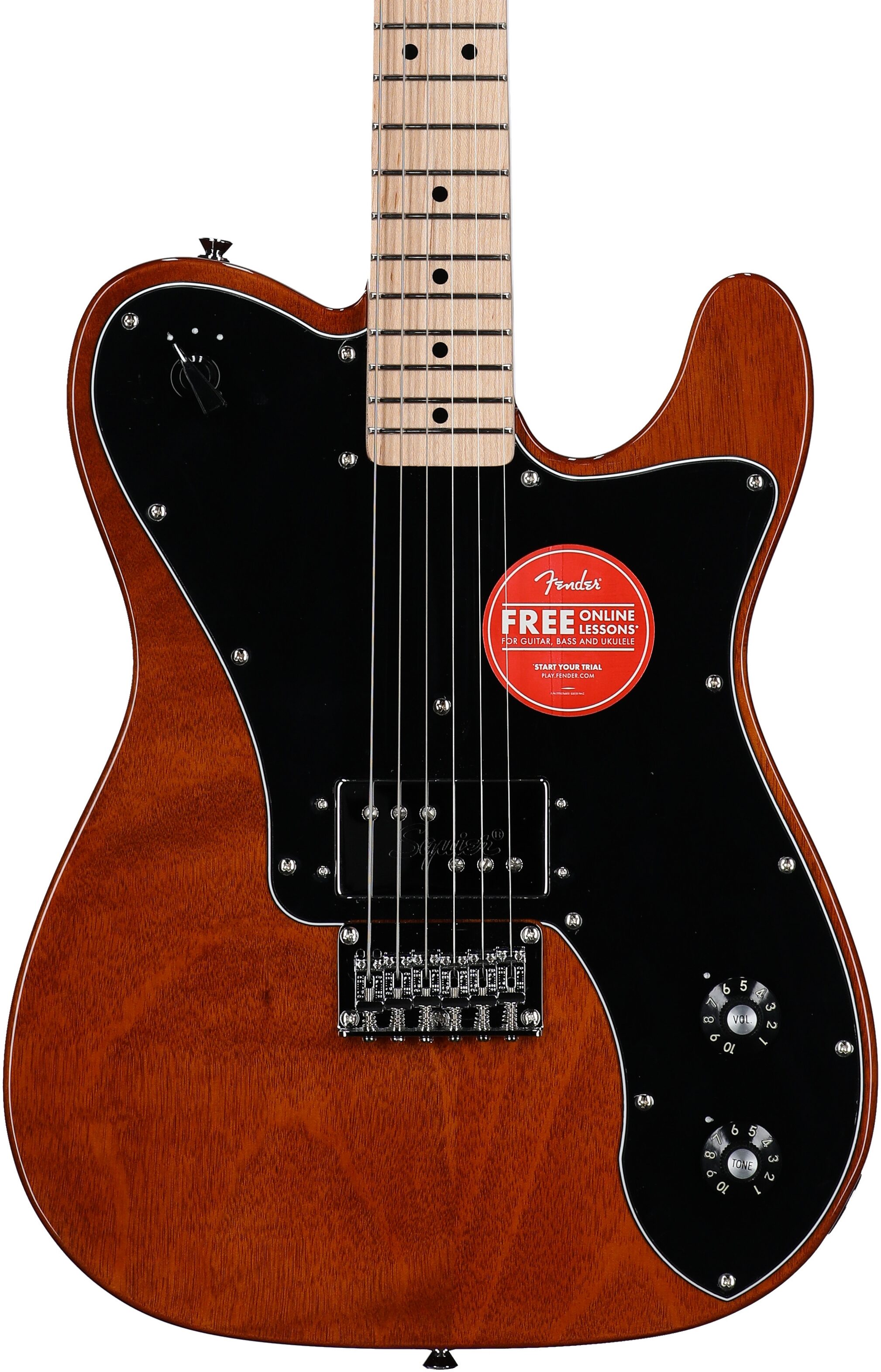 Squier Paranormal Esquire Deluxe Electric Guitar, Maple Fingerboard, Mocha, Body Straight Front