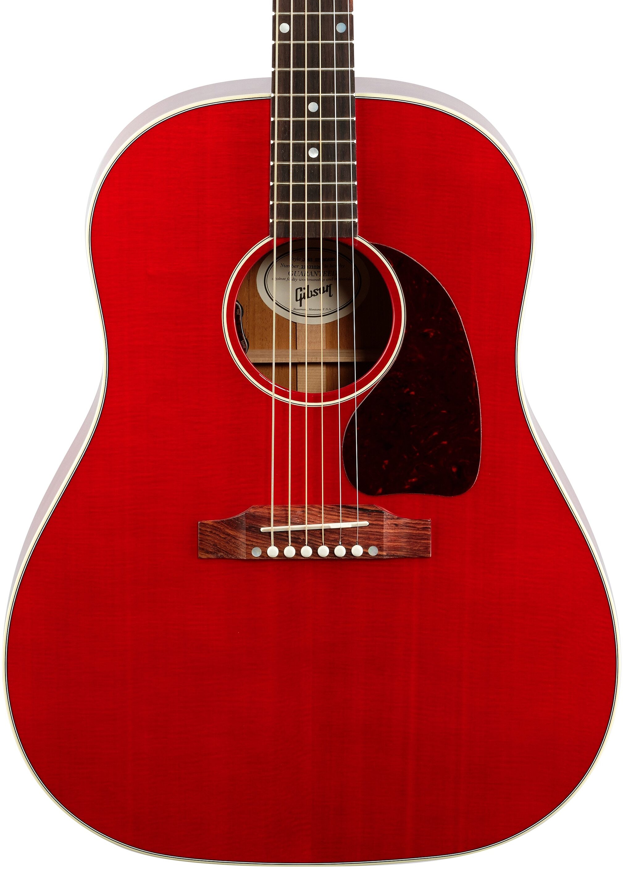 Gibson J-45 Standard Acoustic-Electric Guitar (with Case), Cherry, Body Straight Front