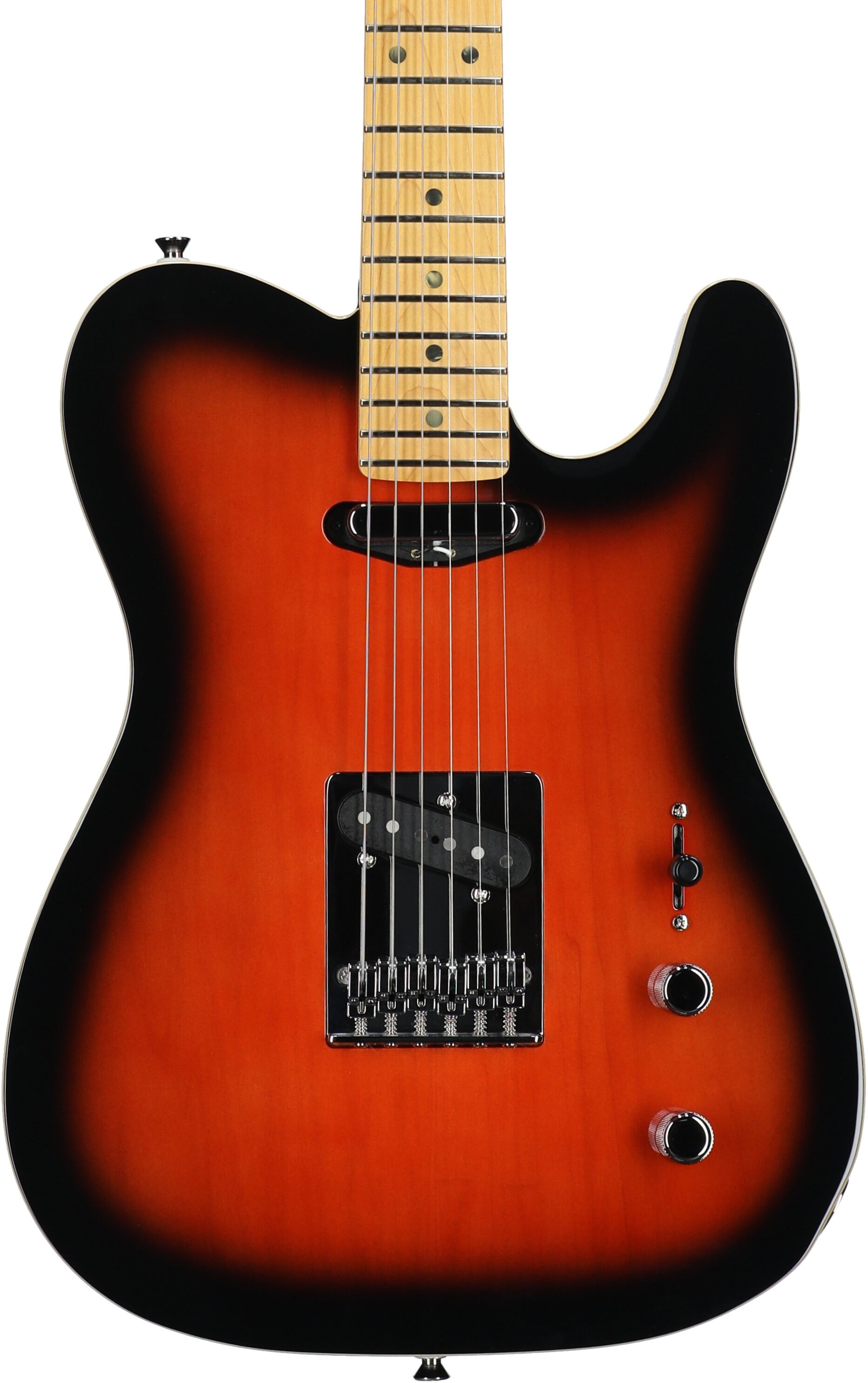 Fender Aerodyne Special Telecaster Electric Guitar, Maple Fingerboard (with Gig Bag), Hot Rod Burst, Body Straight Front