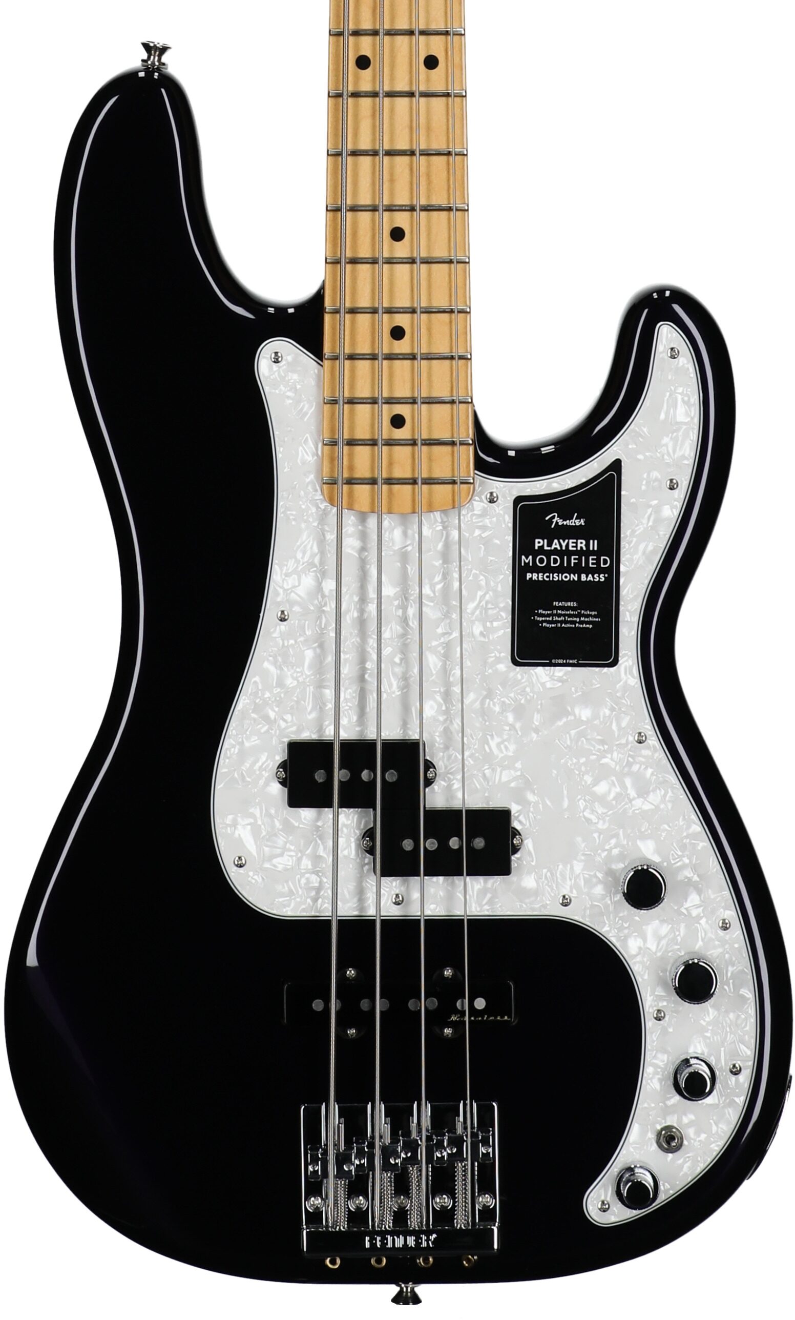 Fender Player II Modified Active Precision Electric Bass, Maple Fingerboard (with Gig Bag), Dusk, Body Straight Front