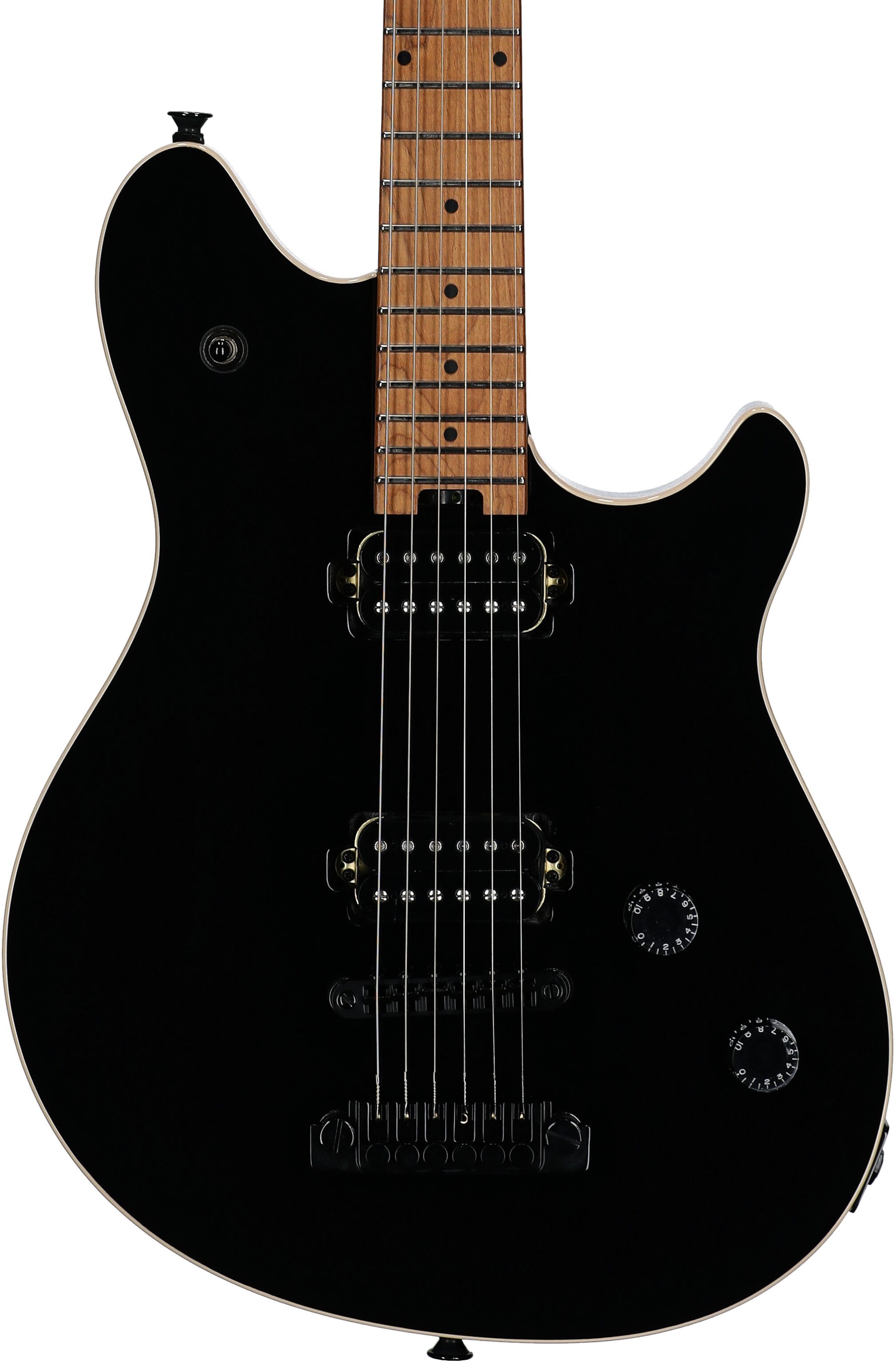 EVH Eddie Van Halen Limited Edition Wolfgang Special TOM Archtop Electric Guitar, Gloss Black, Body Straight Front