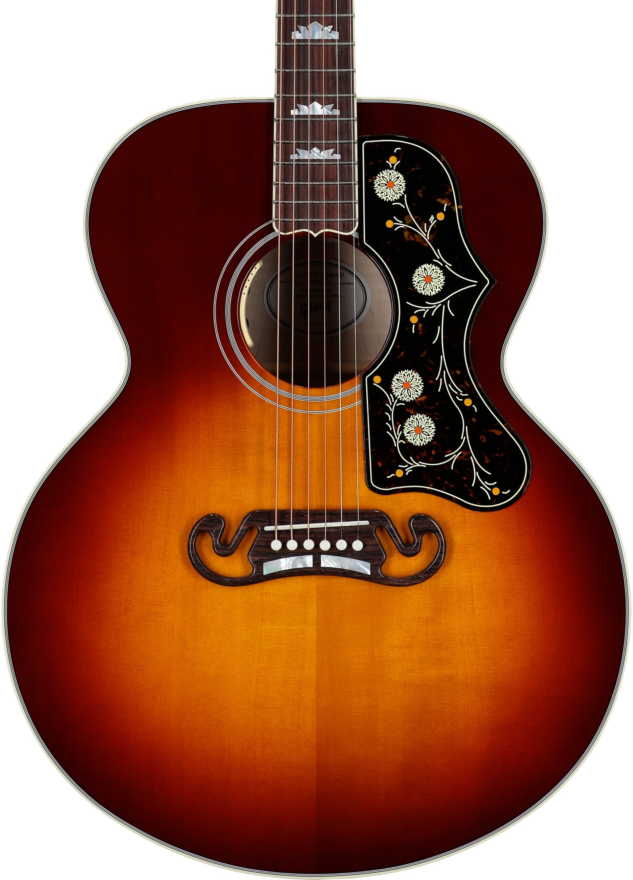 Gibson SJ-200 Standard Maple Jumbo Acoustic-Electric Guitar (with Case), Autumnburst, Body Straight Front