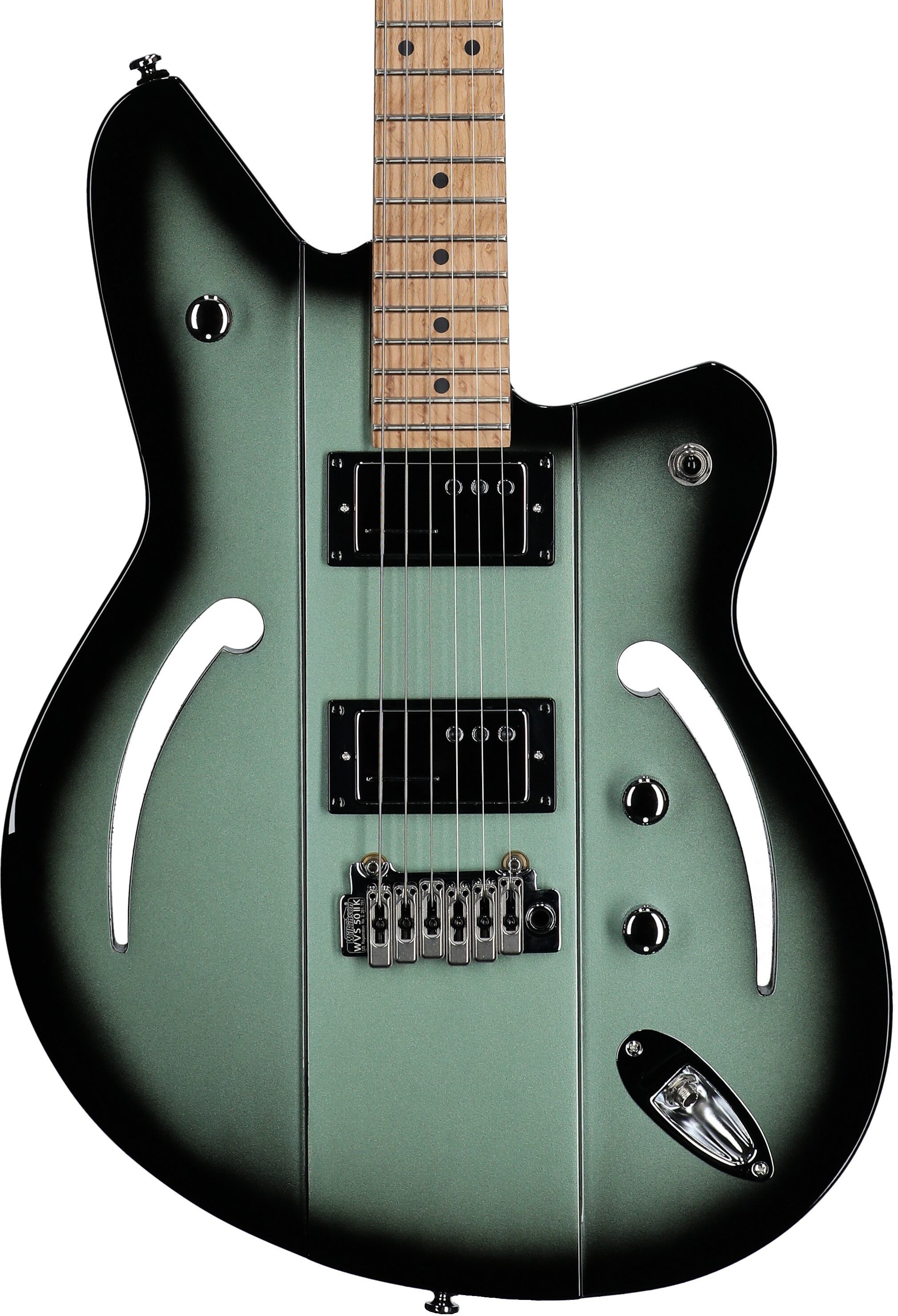 Reverend Airsonic W Electric Guitar, Metallic Alpine Burst, Body Straight Front