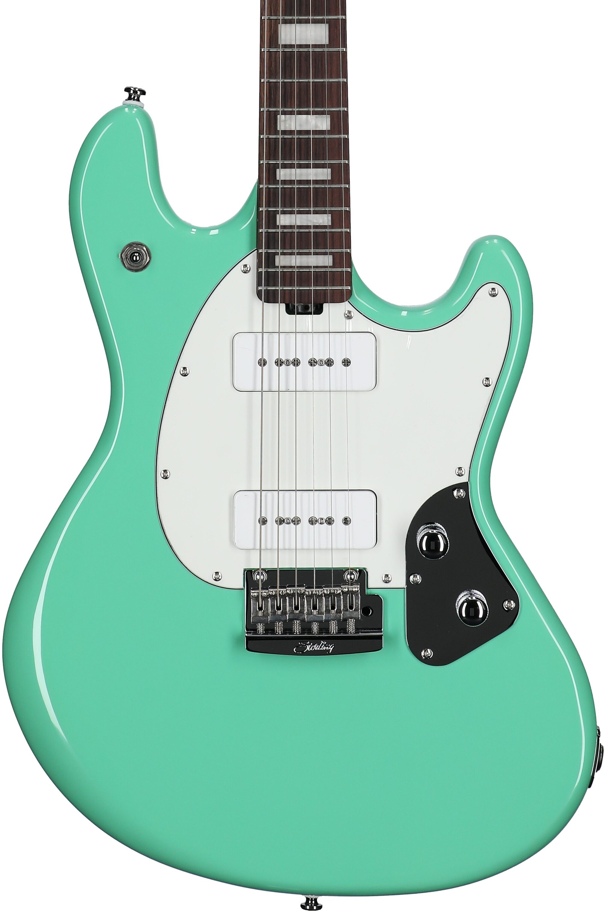 Sterling by Music Man SR50X StingRay Plus Electric Guitar, with Rosewood Fingerboard, Seafoam Green, Body Straight Front