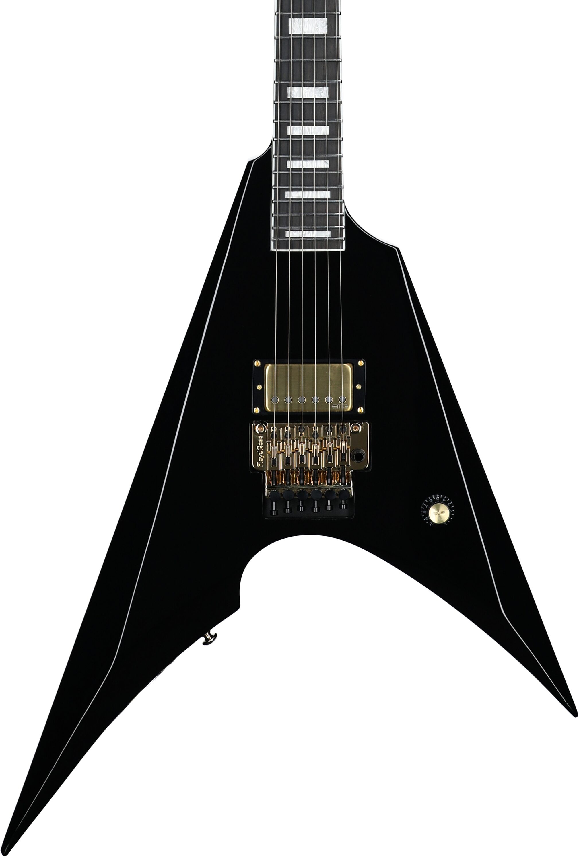 ESP LTD MSV-1 Mike Schleibaum Electric Guitar (with Case), Black, Open Box (Very Good), Body Straight Front