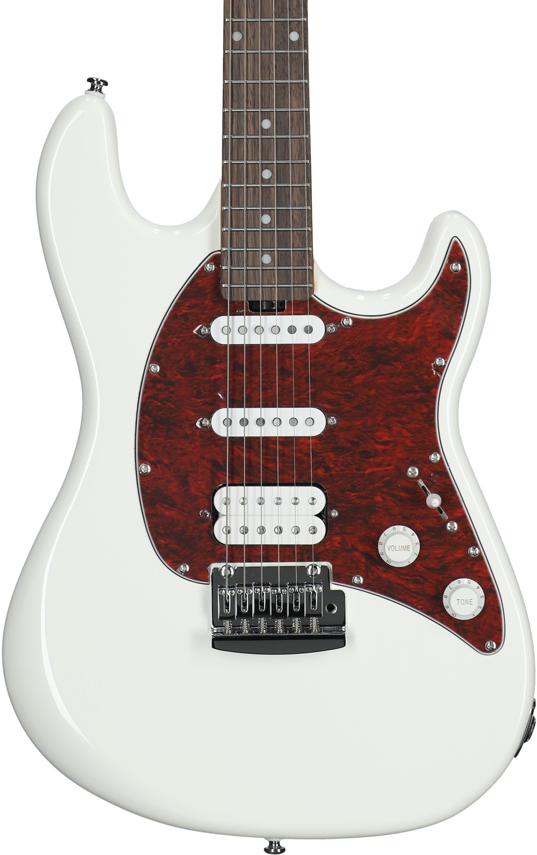 Sterling by Music Man CT30CHSS Cutlass HSS Electric Guitar, Olympic White, Body Straight Front