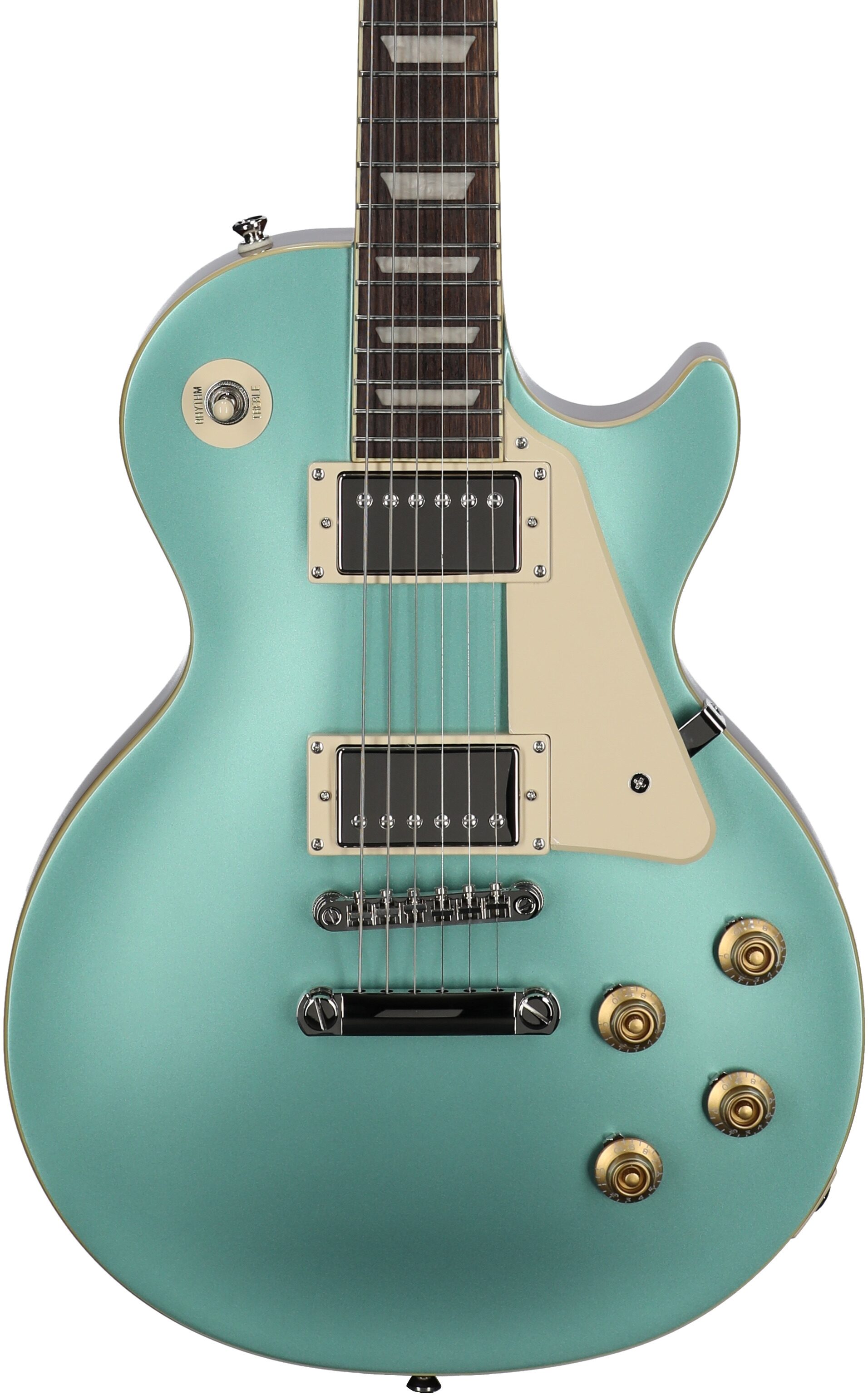 Epiphone Inspired by Gibson Les Paul Standard '50s Electric Guitar (with Gig Bag), Inverness Green, Body Straight Front