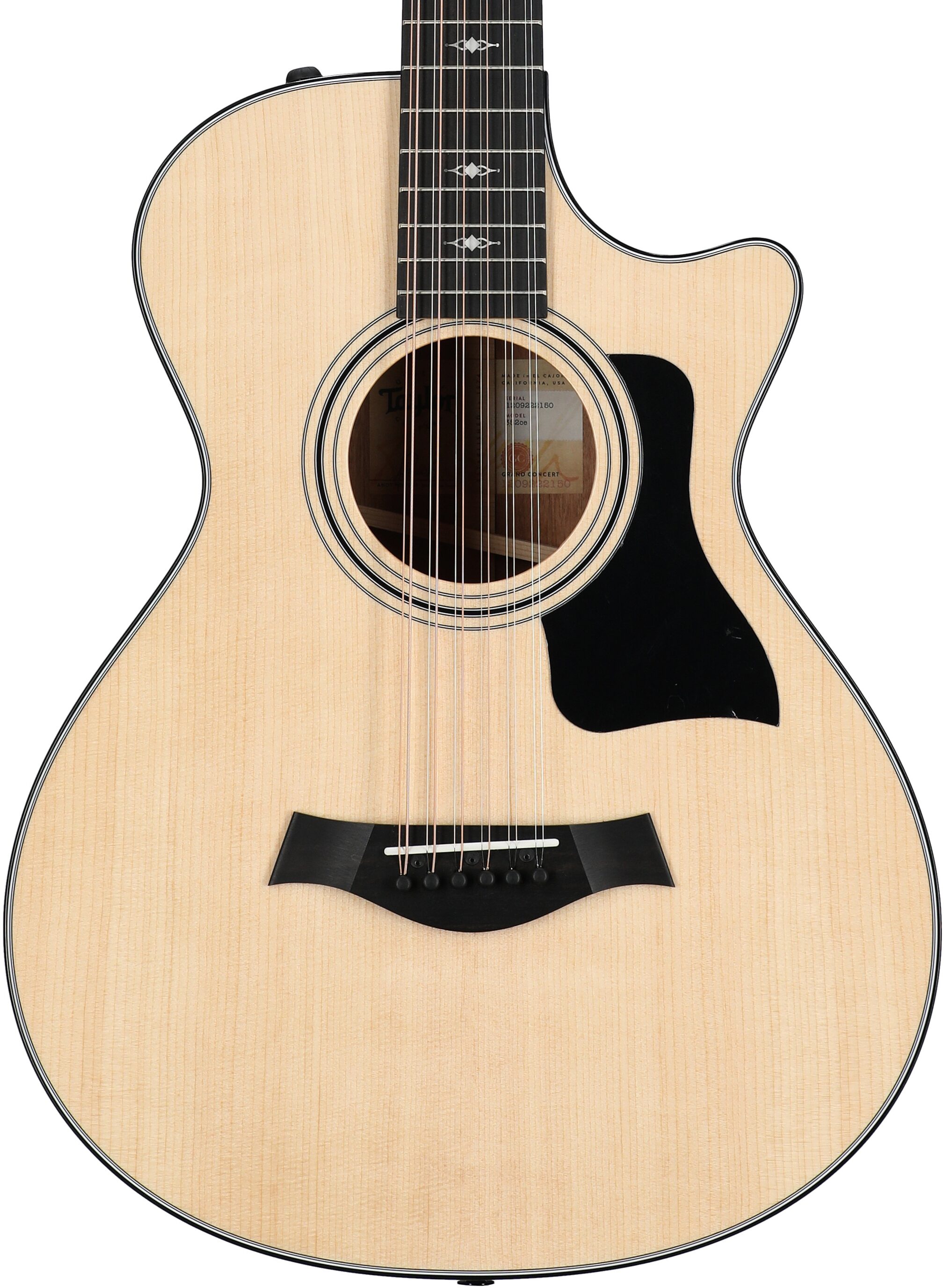 Taylor 352ce 12 Fret 12-String Acoustic-Electric Guitar (with Case), New, Body Straight Front