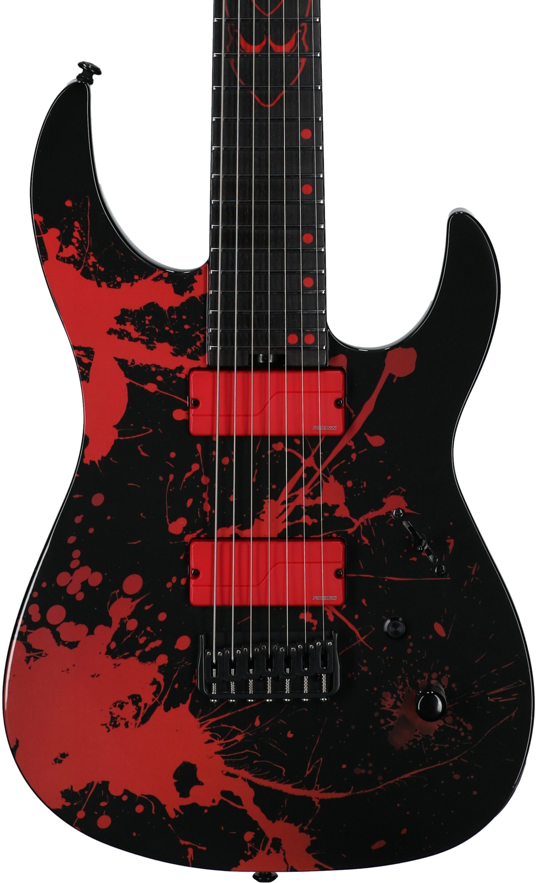 Legator Ninja 7 Slaughter Series Electric Guitar, 7-String, Demolisher Black , Body Straight Front