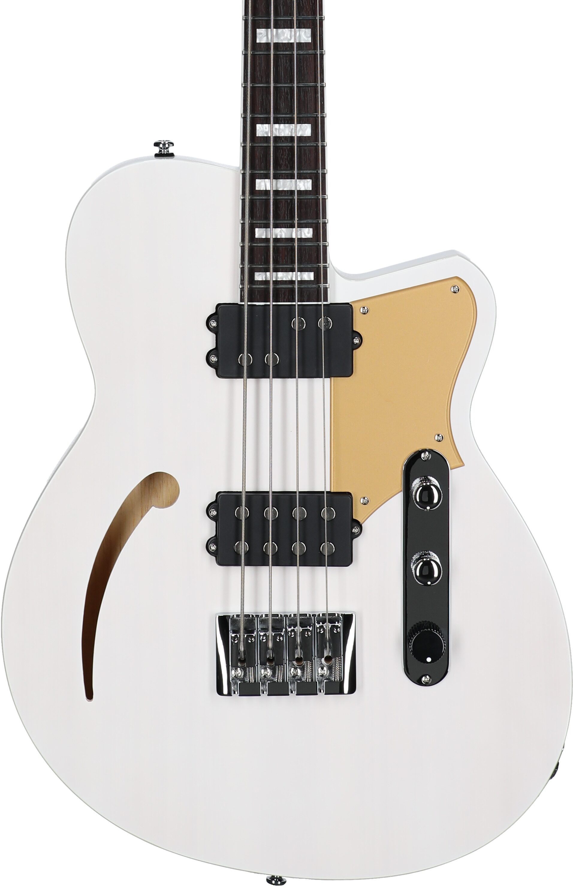 Reverend Dub King Electric Bass, Transparent White, Body Straight Front