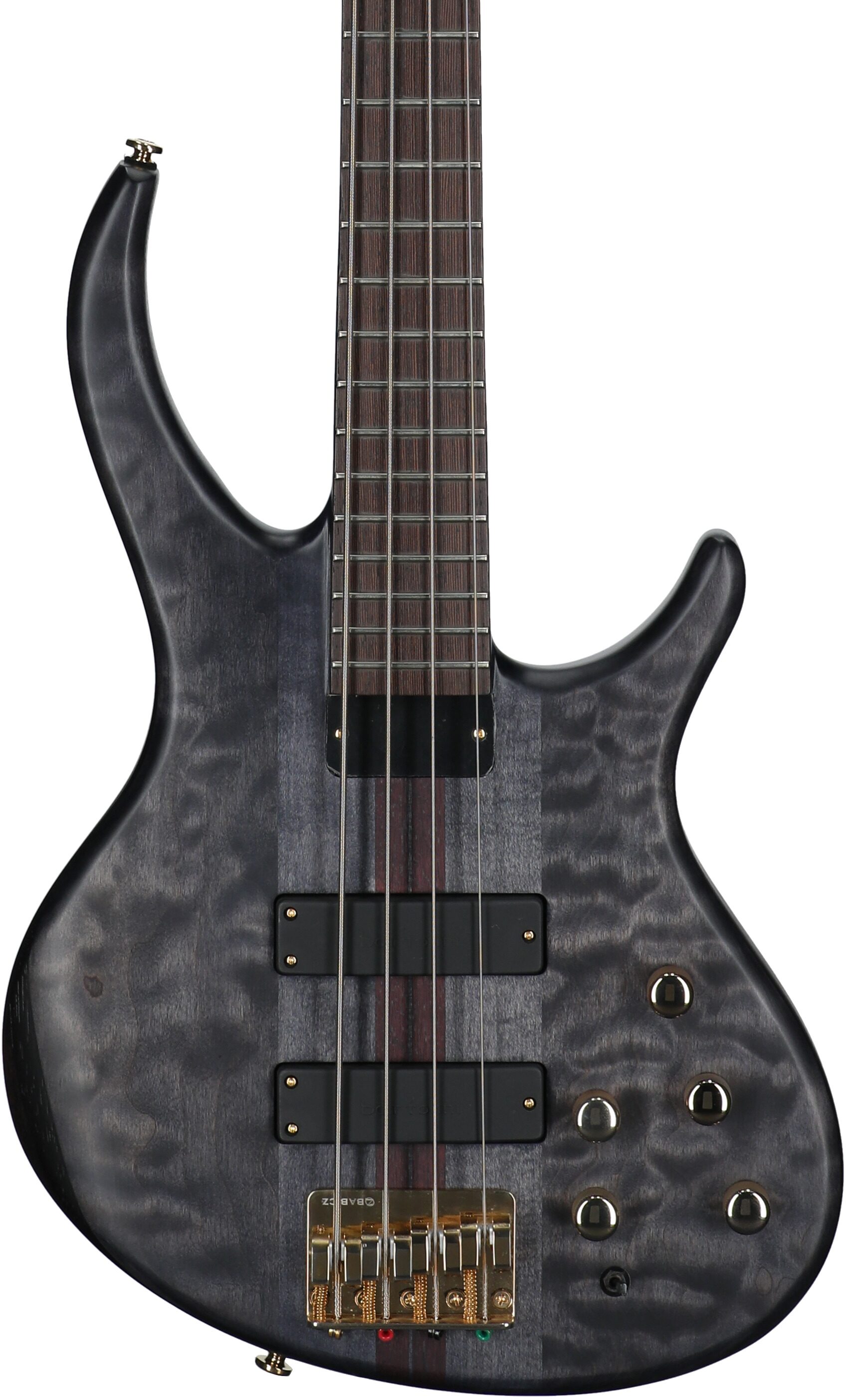 Tobias Classic IV Electric Bass (with Gig Bag), Transparent Black Satin, Body Straight Front