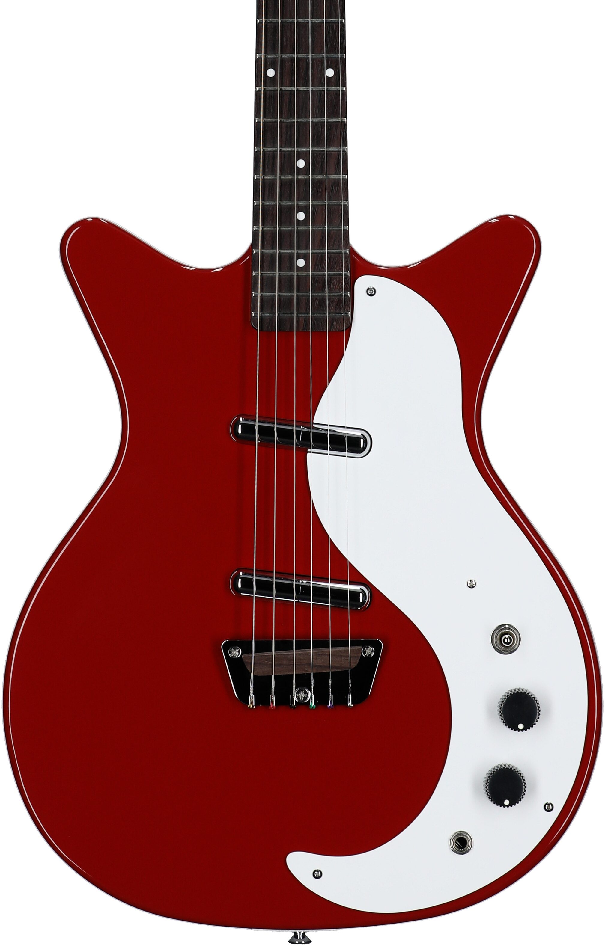 Danelectro Stock '59 Electric Guitar, Vintage Red, Body Straight Front