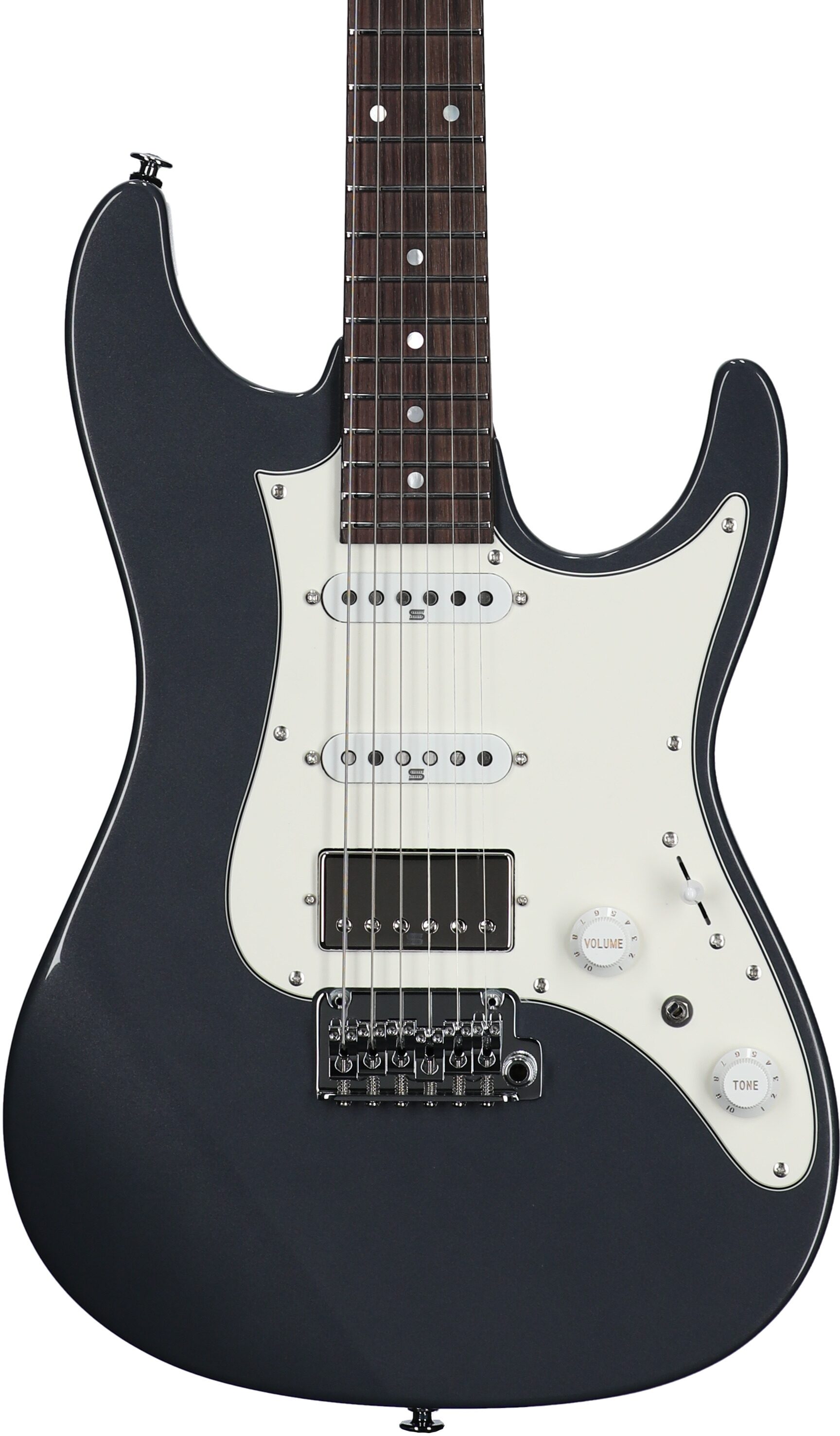 Ibanez Prestige AZ2204NW Electric Guitar (with Case), Gray Metallic, Body Straight Front