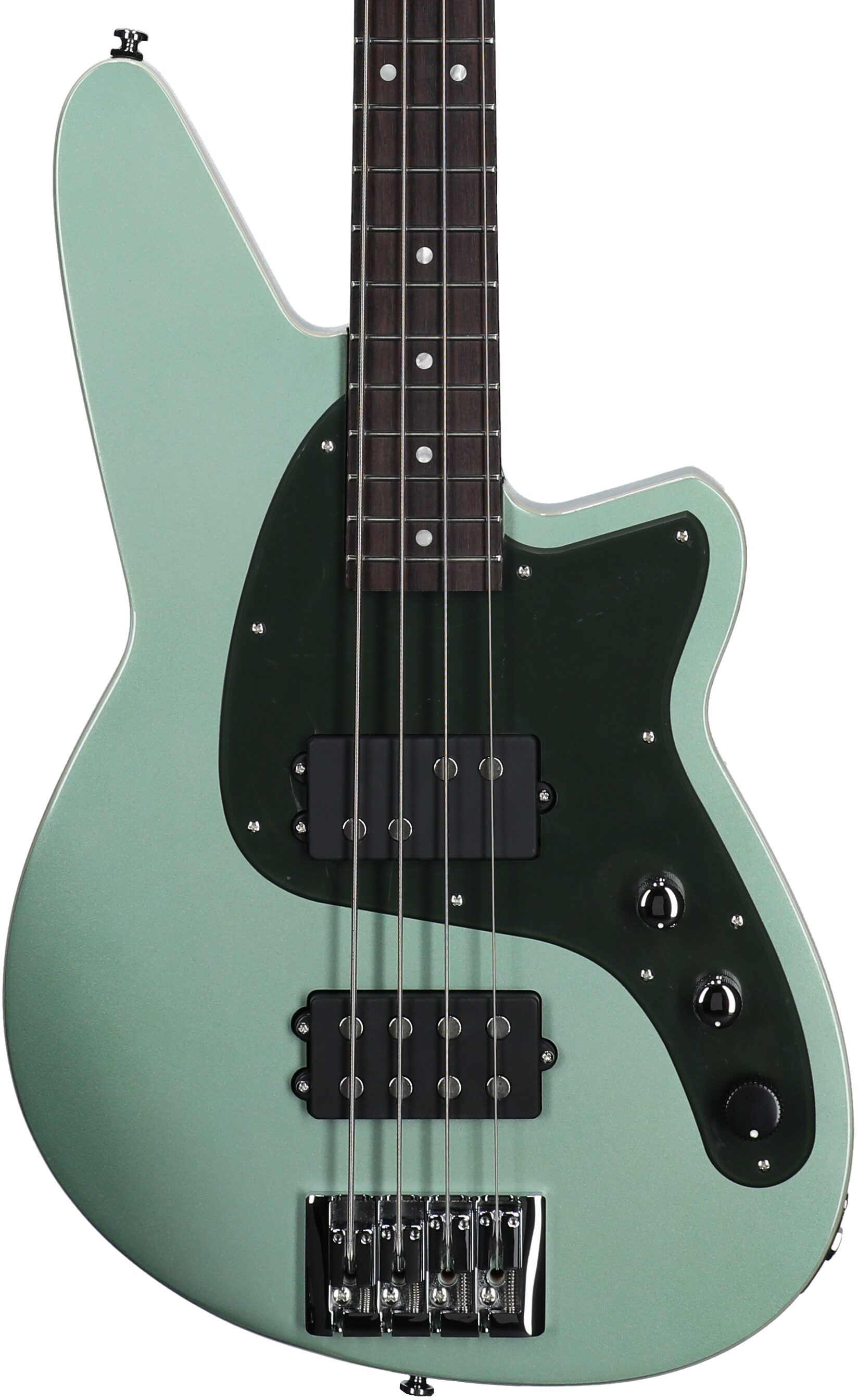 Reverend Mercalli 4 Electric Bass, Metallic Alpine, Rosewood Fretboard, Body Straight Front