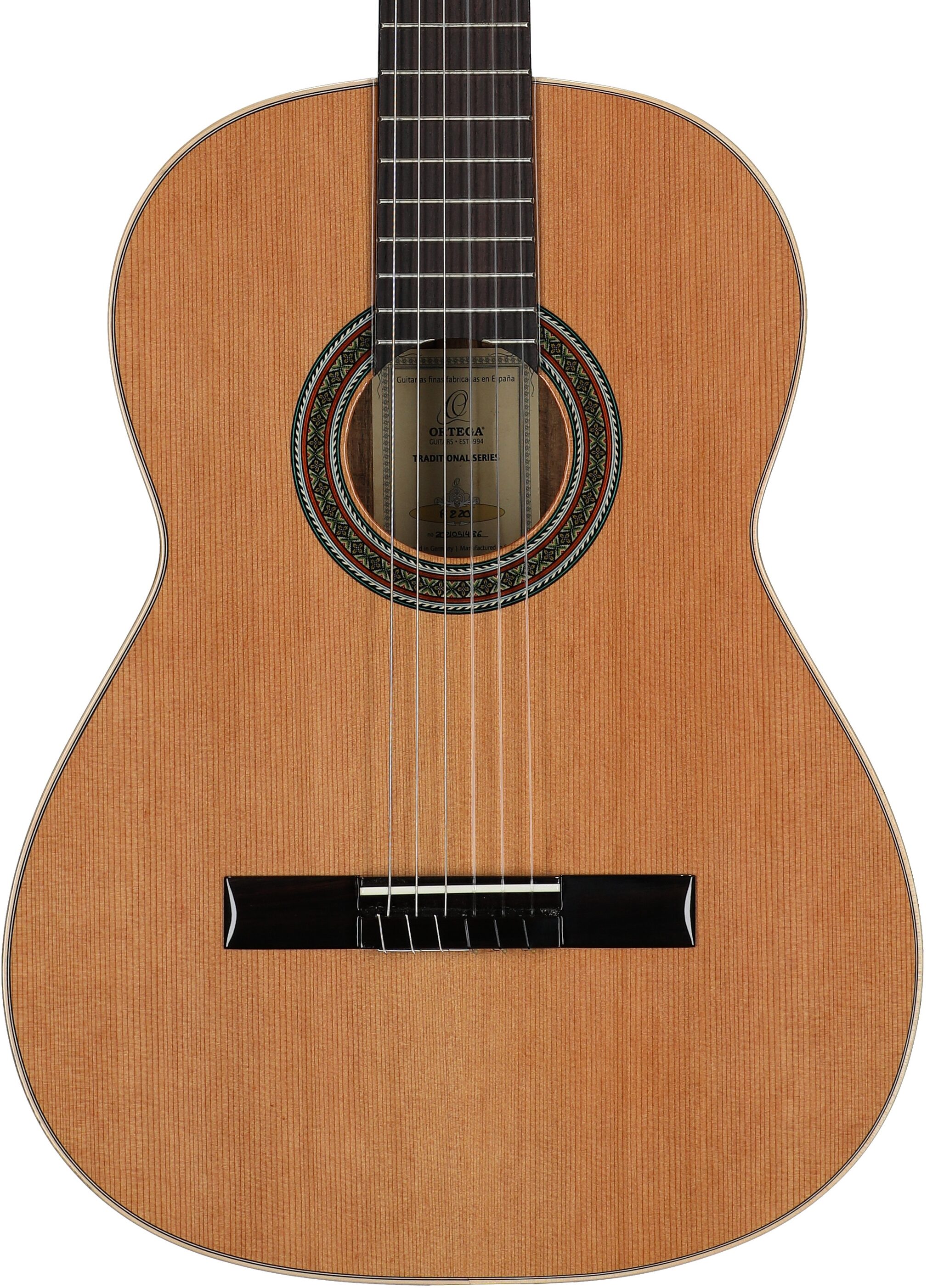 Ortega R220 Gloss Classical Acoustic Guitar (with Gig Bag), New, Body Straight Front
