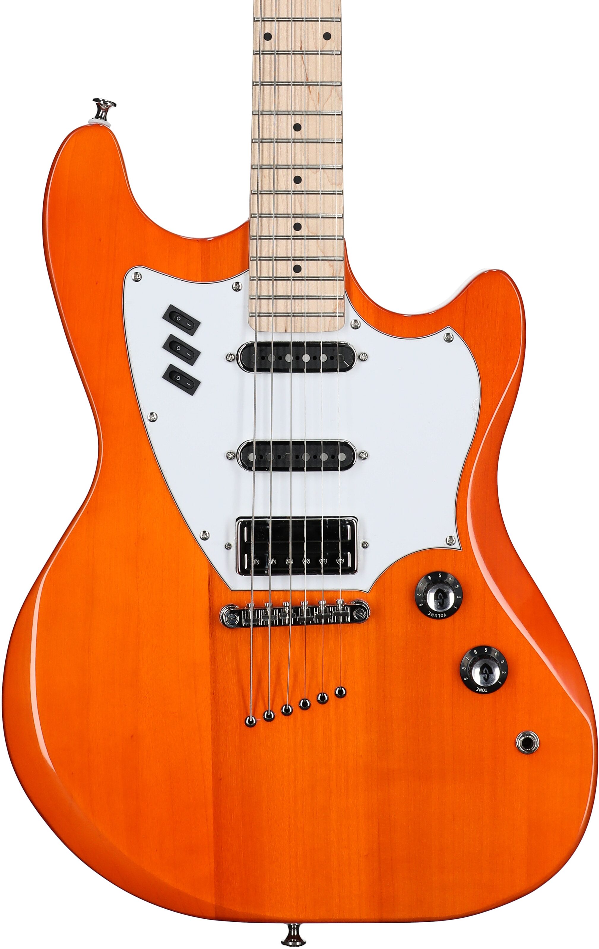 Guild Surfliner Electric Guitar, Sunset Orange, Body Straight Front