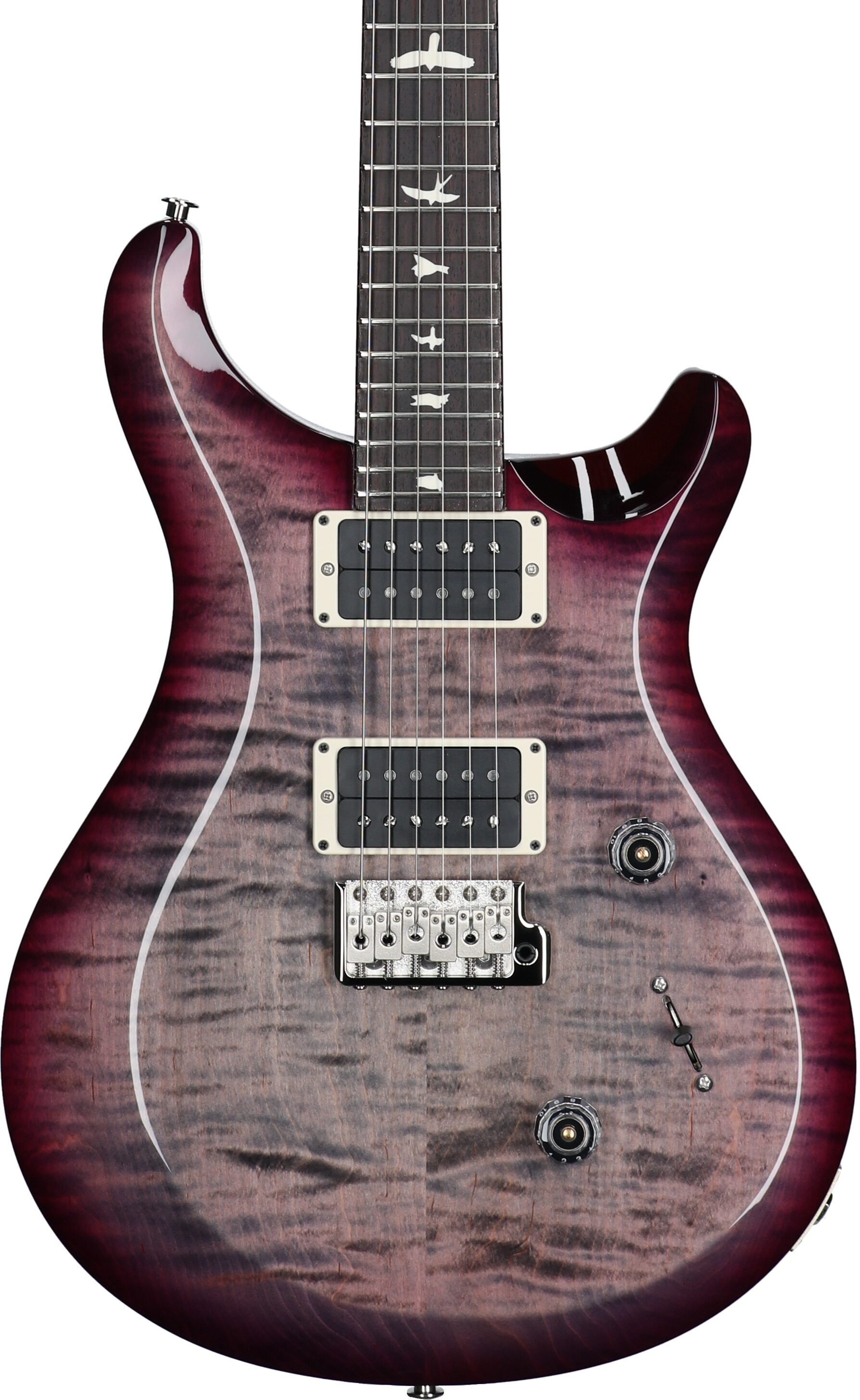 PRS Paul Reed Smith S2 Custom Color 24 Electric Guitar (with Gig Bag), Faded Gray Black Purple Burst, Open Box (Very Good), Body Straight Front