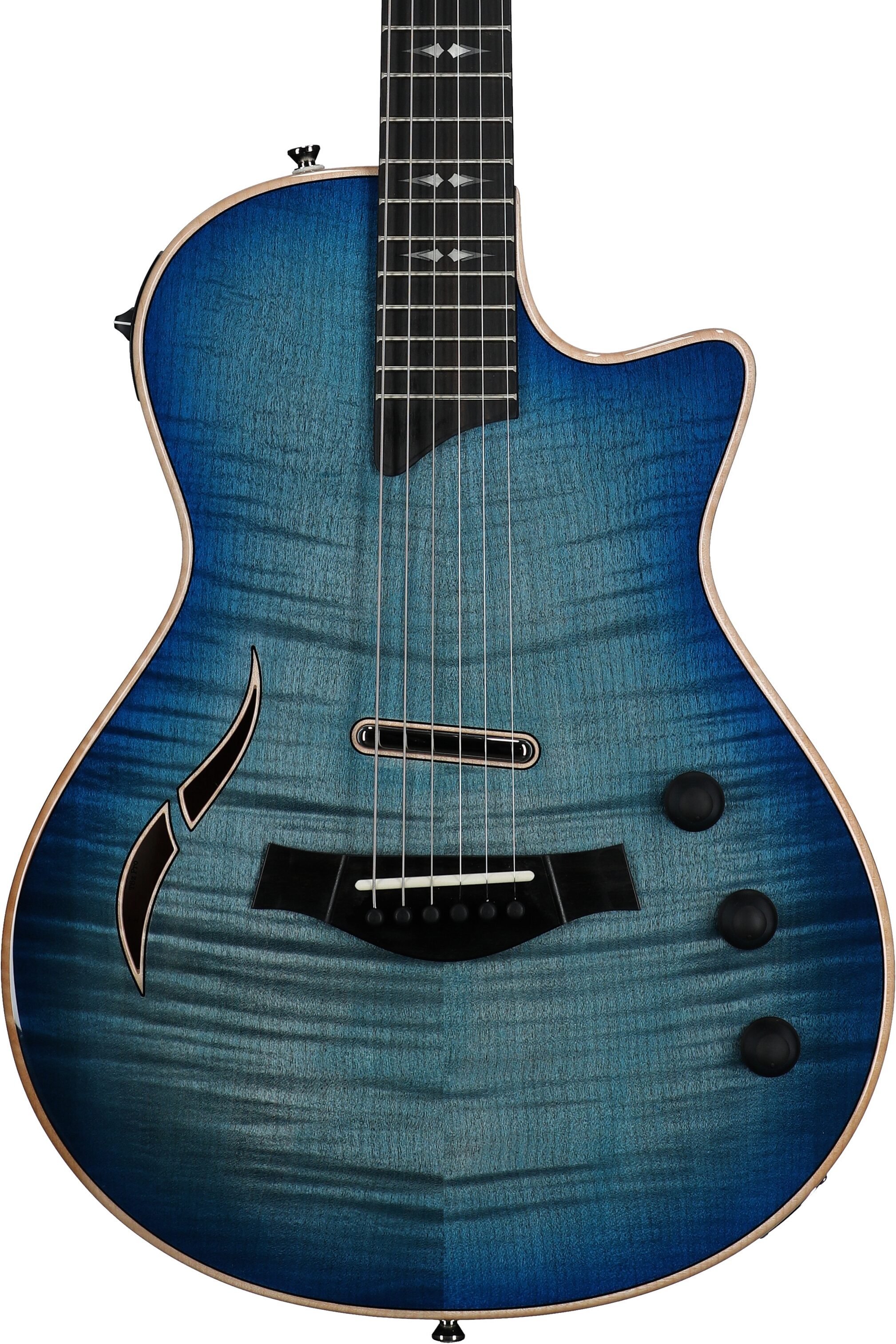 Taylor T5z Pro Armrest Electric Guitar (with Case), Harbor Blue, Body Straight Front