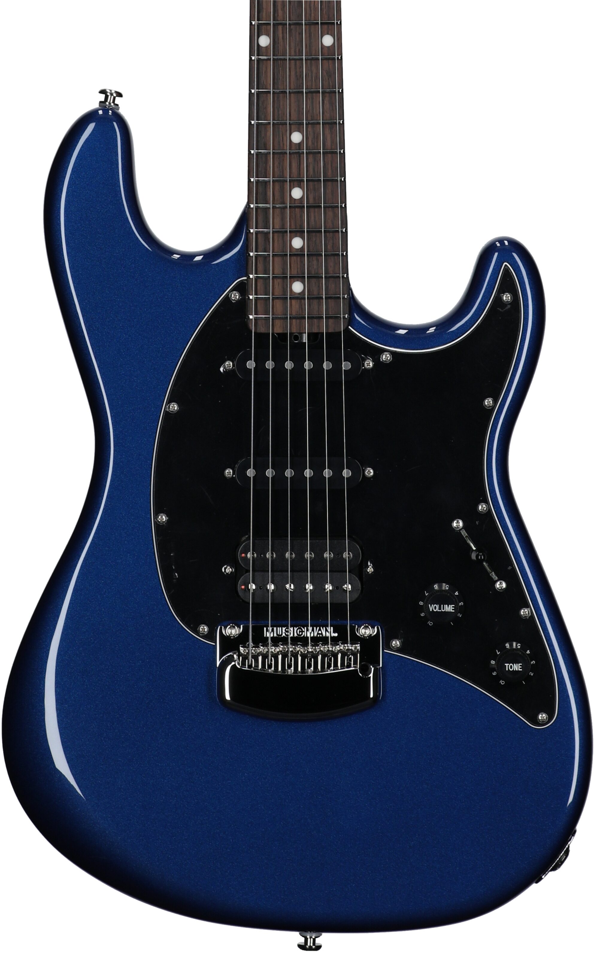 Ernie Ball Music Man Cutlass RS HSS Electric Guitar (with Case), Lakeside Blue, Body Straight Front