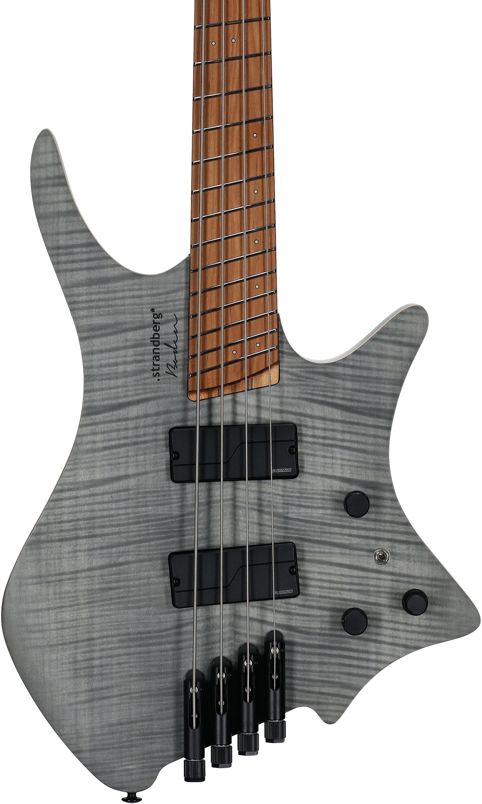 Strandberg BB4CT Boden Bass Standard 4 Electric Bass (with Gig Bag), Charcoal, Body Straight Front