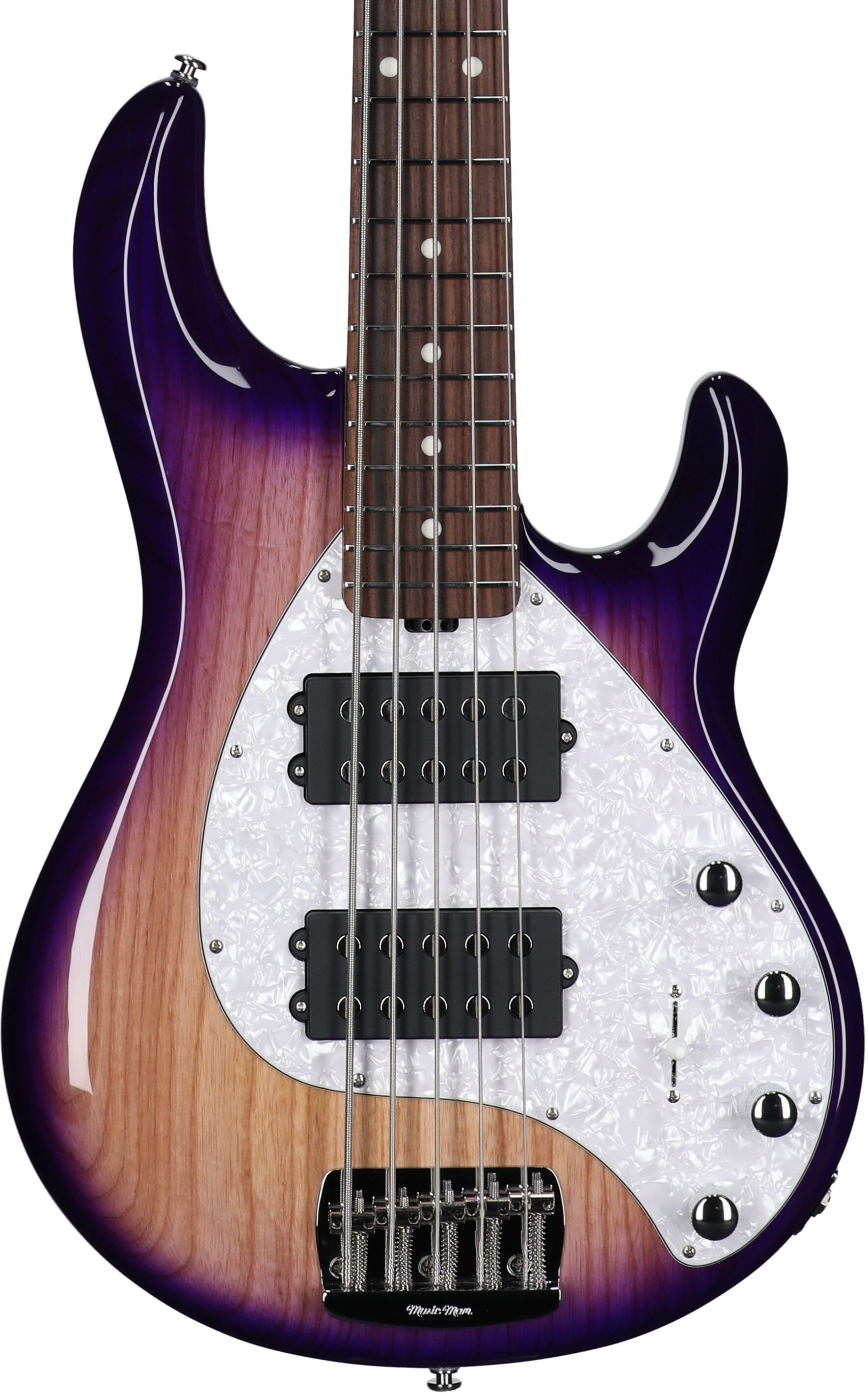 Ernie Ball Music Man StingRay 5 Special HH Electric Bass (with Case), Purple Sunset, Body Straight Front