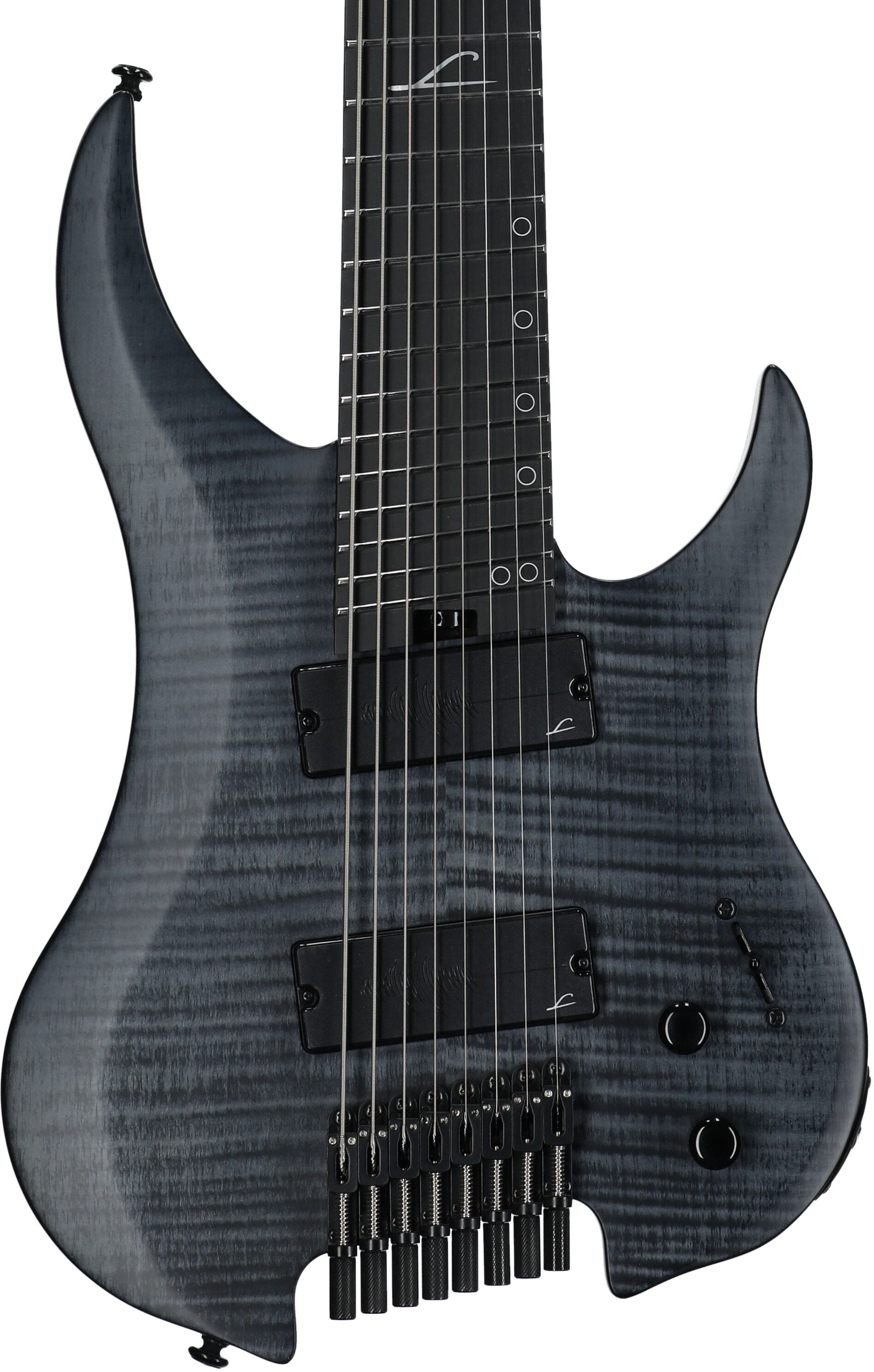 Legator Ghost 8 Super Shred Electric Guitar, Black Flame, Body Straight Front