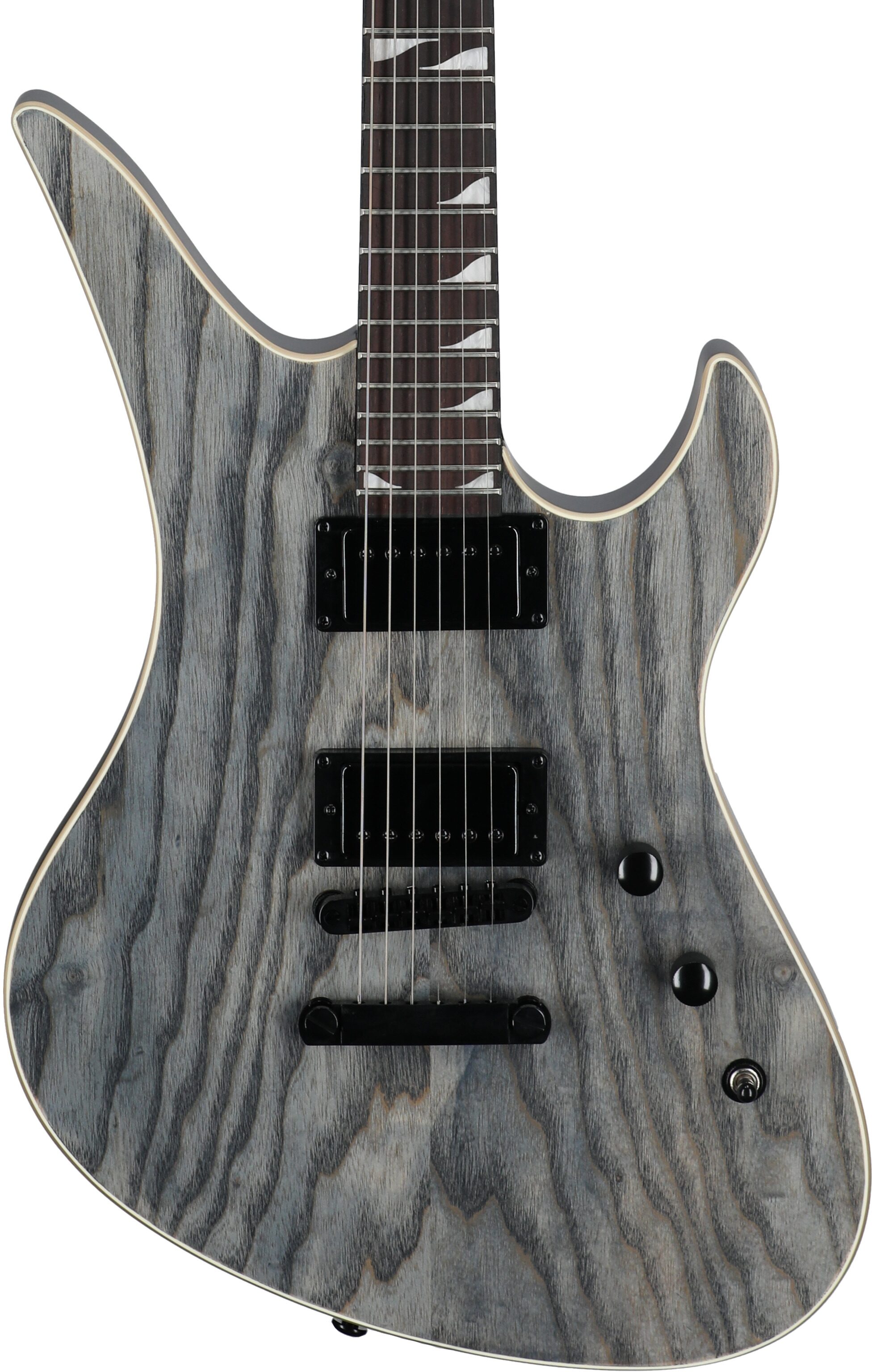 Schecter Avenger Standard Electric Guitar, Charcoal Satin, Body Straight Front