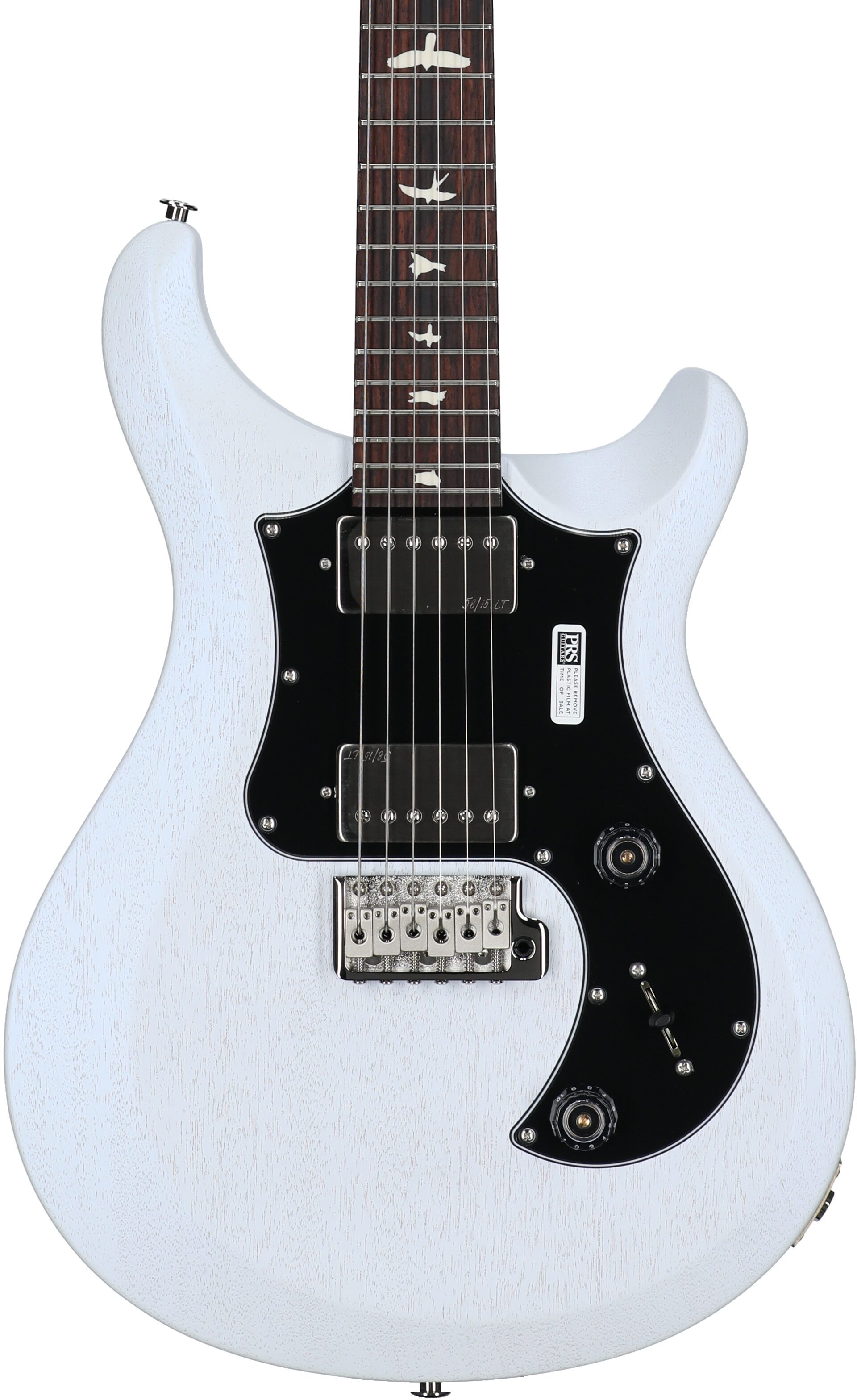 PRS Paul Reed Smith S2 Standard 24 Satin Pattern Thin Electric Guitar (with Gig Bag), Pearl White, Body Straight Front