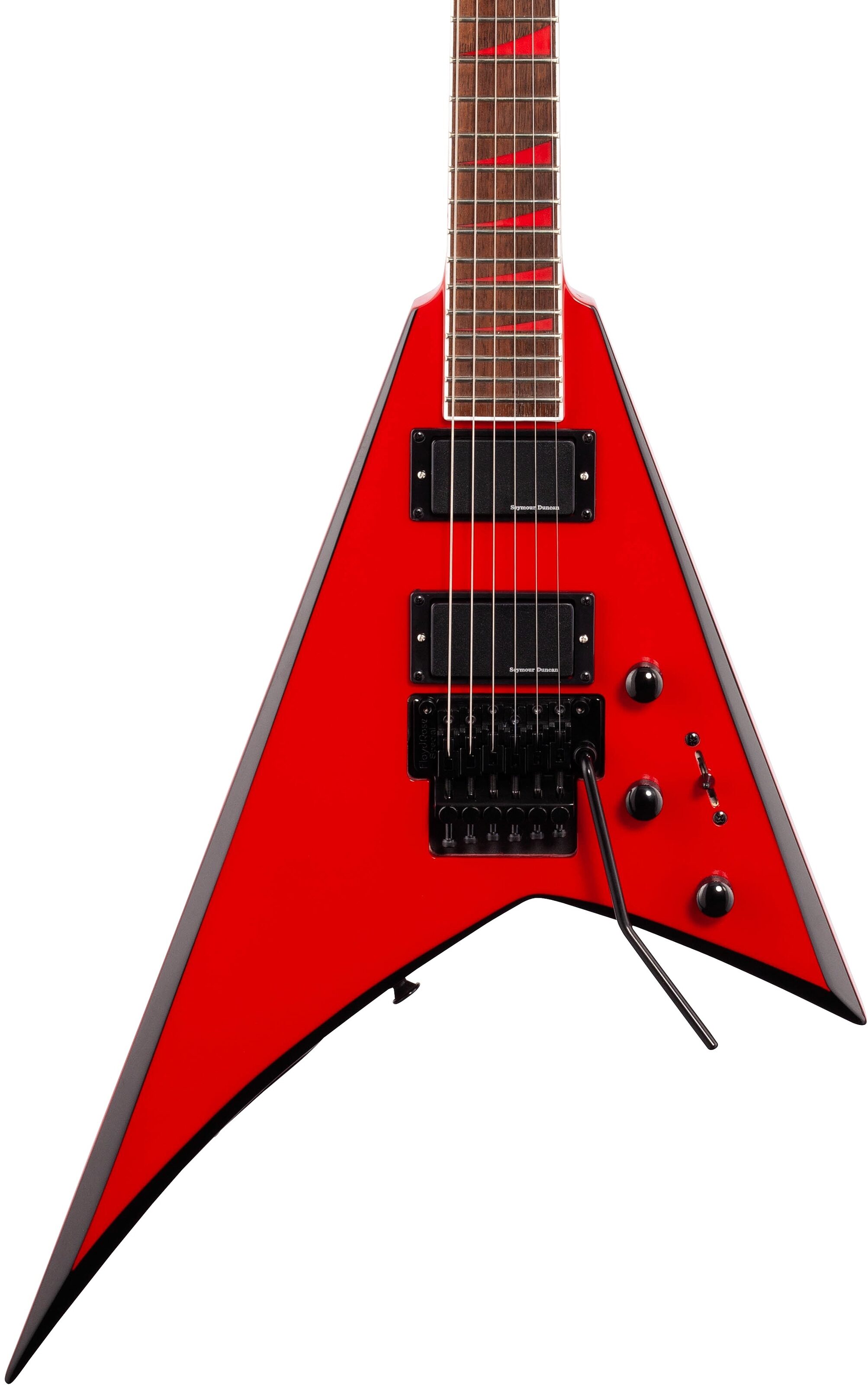 Jackson X Series Rhoads RRX24 Electric Guitar, with Laurel Fingerboard, Red with Black Bevel, Body Straight Front