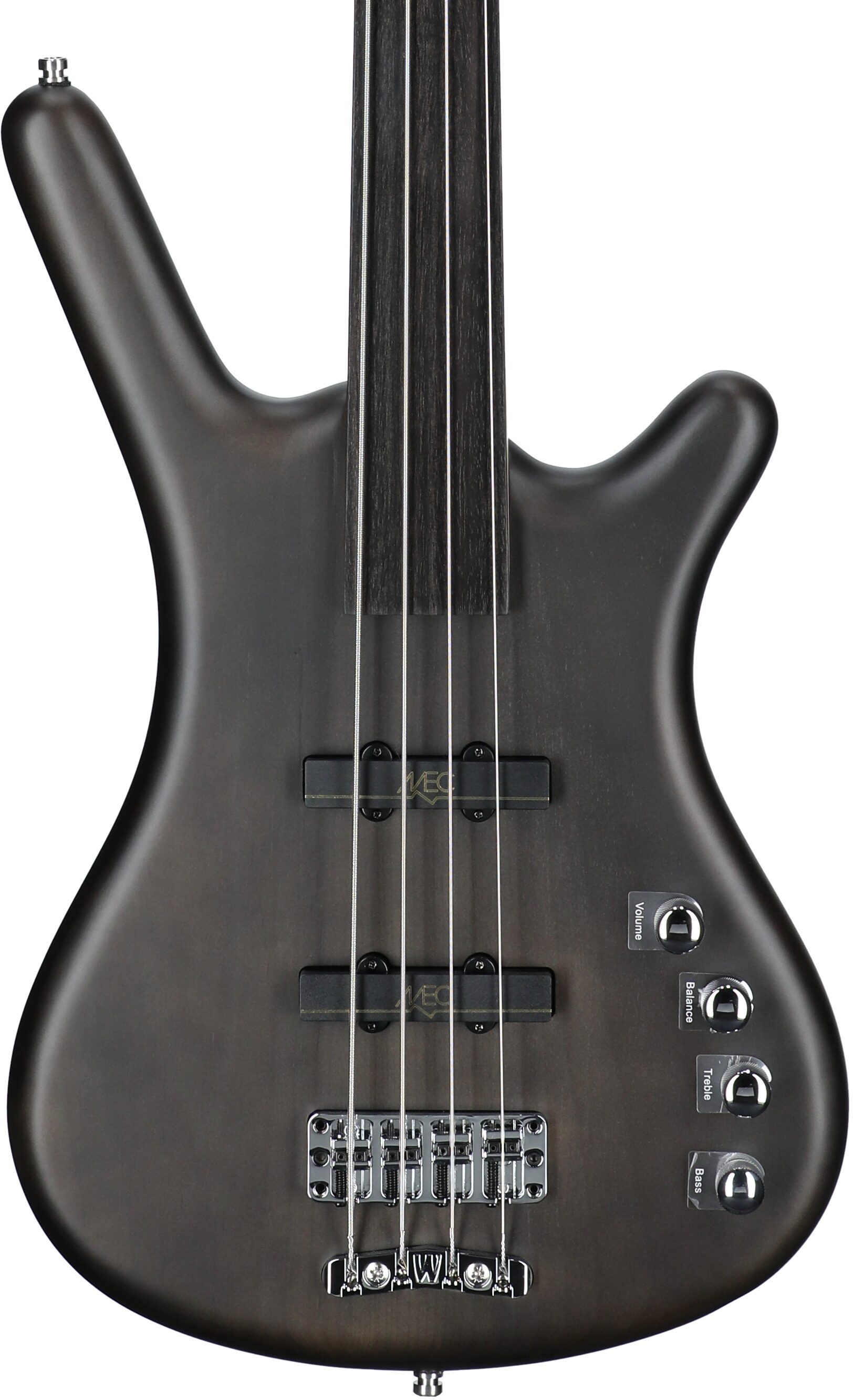 Warwick RockBass Corvette Basic 4 Fretless Electric Bass, Black, Body Straight Front