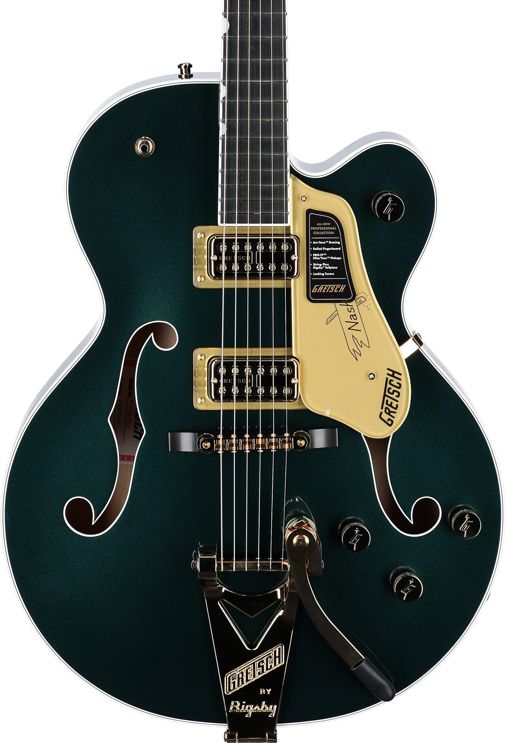 Gretsch Pro Collection Nashville Electric Guitar (with Case), Cadillac Green, Body Straight Front