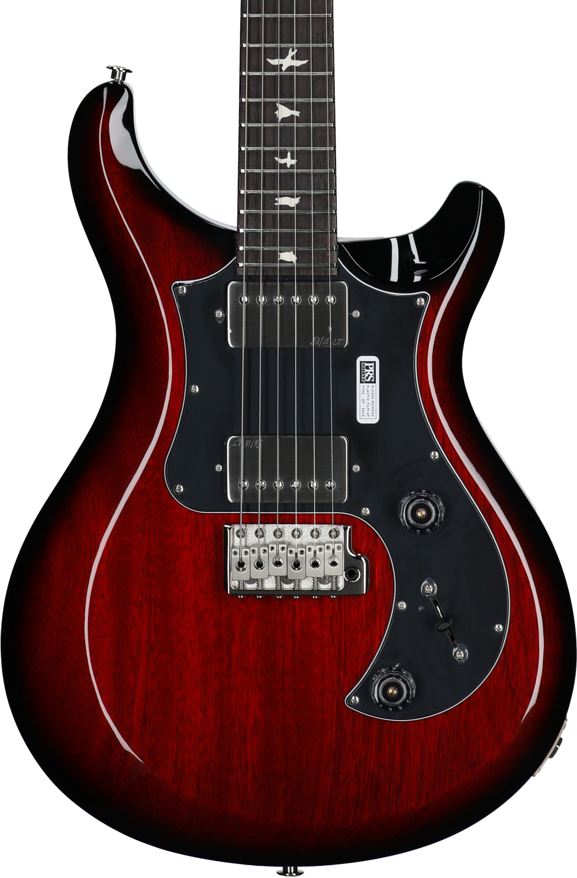 PRS Paul Reed Smith S2 Standard 24 Gloss Pattern Thin Electric Guitar (with Gig Bag), Scarlet Sunburst, Body Straight Front