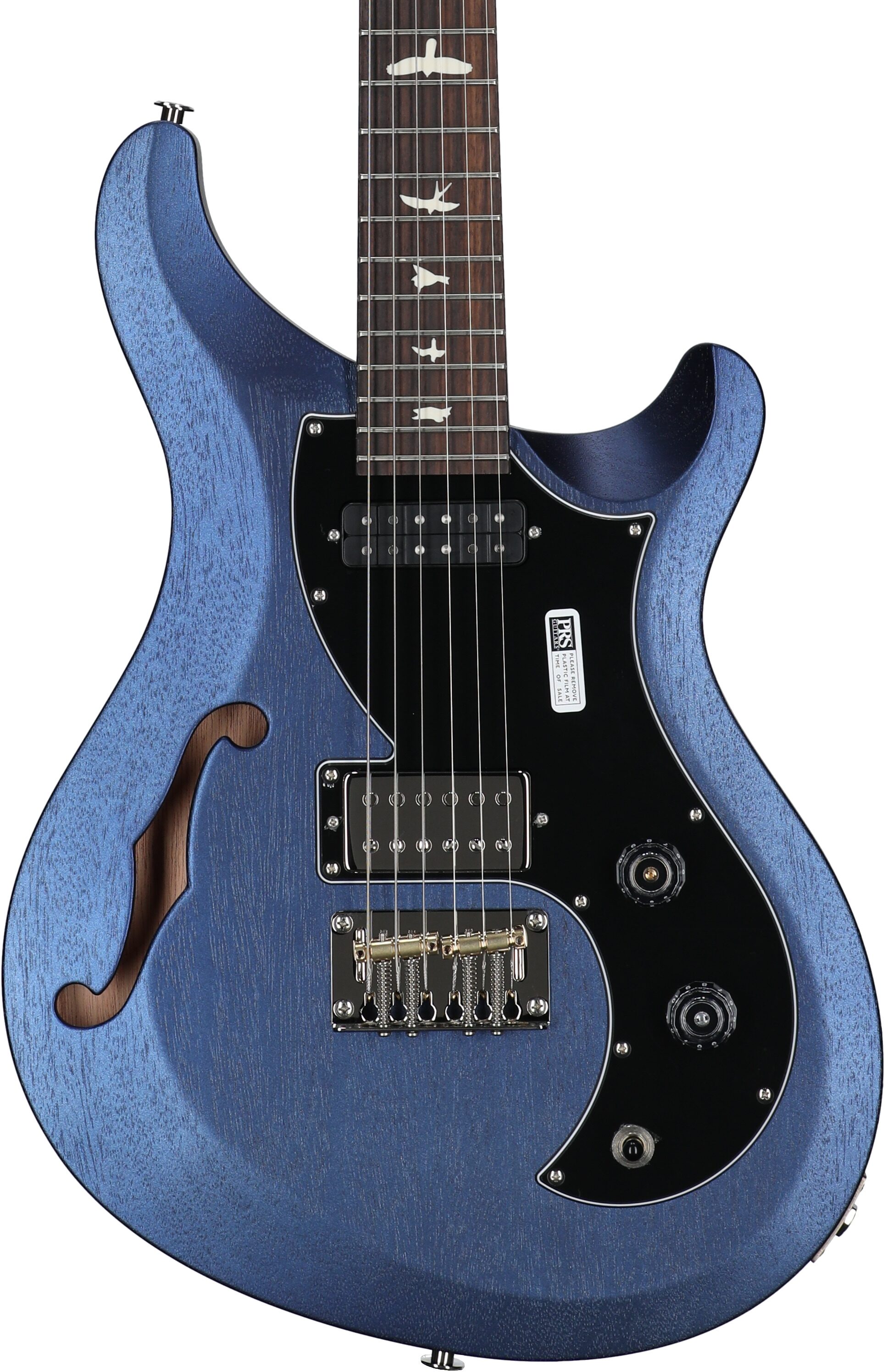 PRS Paul Reed Smith S2 Vela Semi-Hollowbody Electric Guitrar, Satin Metallic Midnight, Body Straight Front