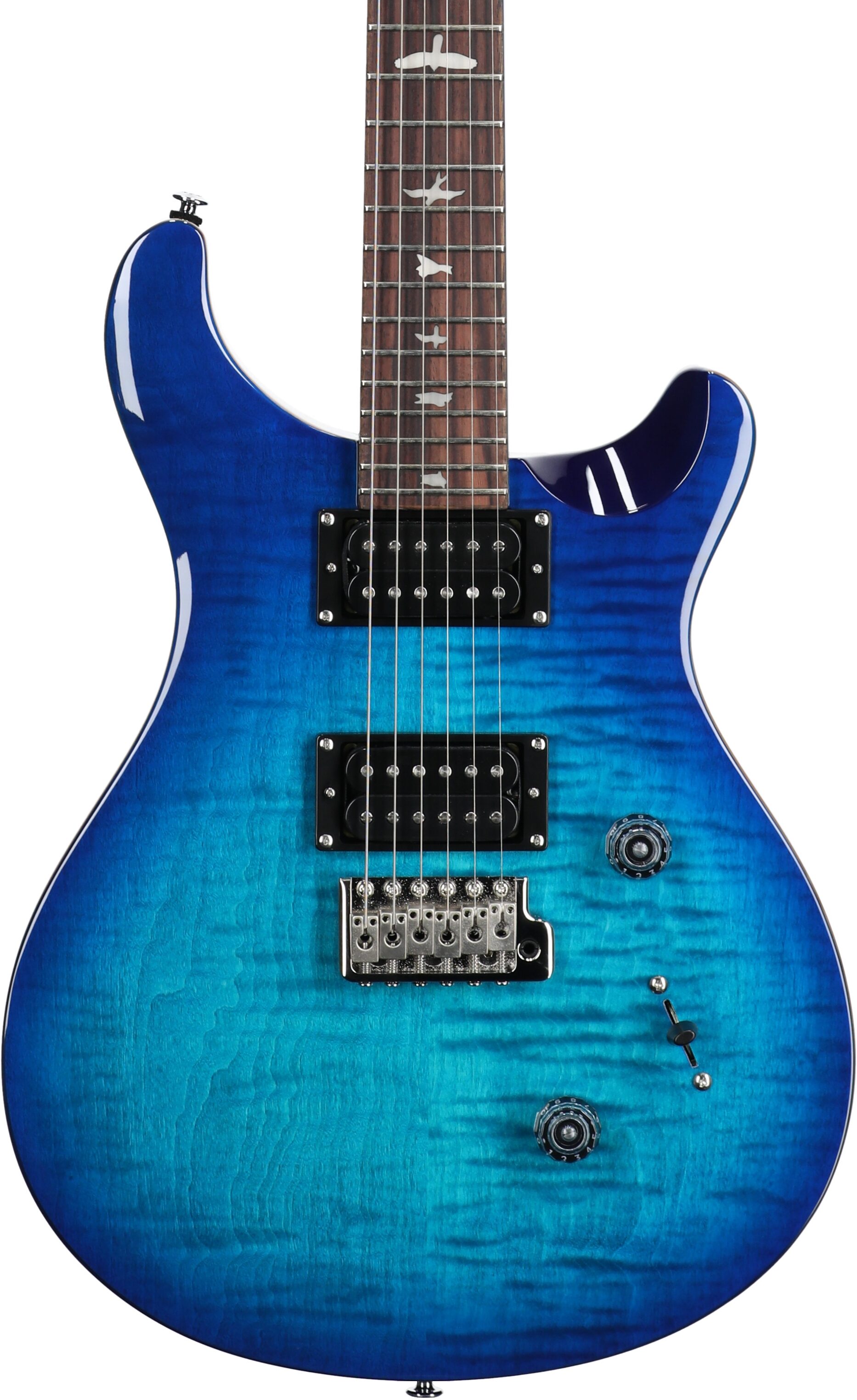 PRS Paul Reed Smith SE Custom 24 Electric Guitar (with Gig Bag), Lake Blue, Body Straight Front